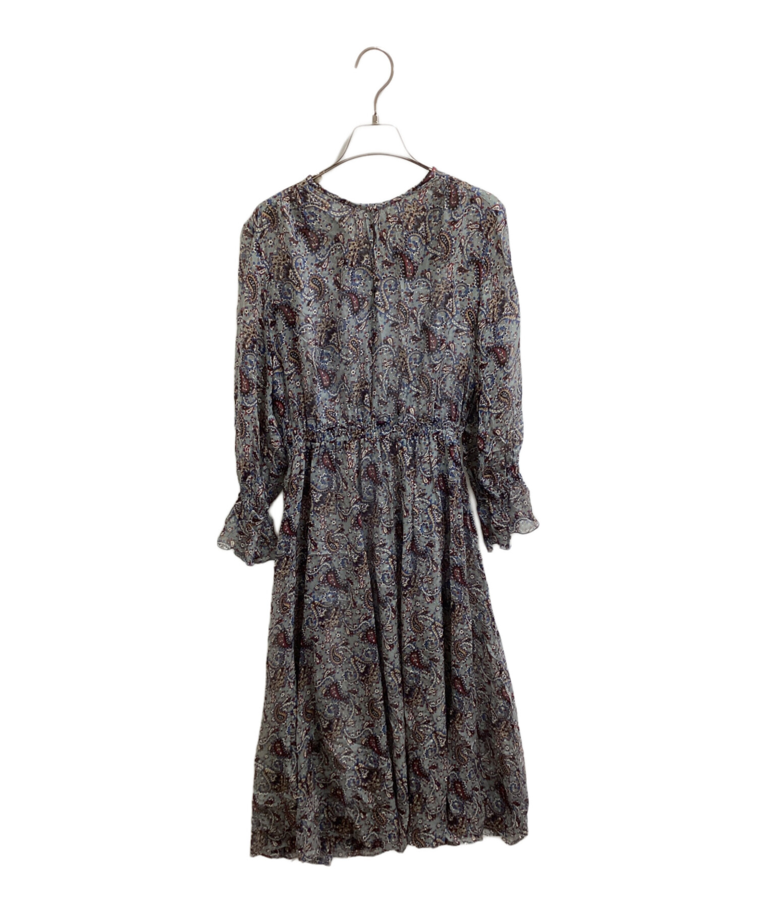 中古・古着通販】ANAYI (アナイ) ペイズリー柄 シルクロングワンピース 
