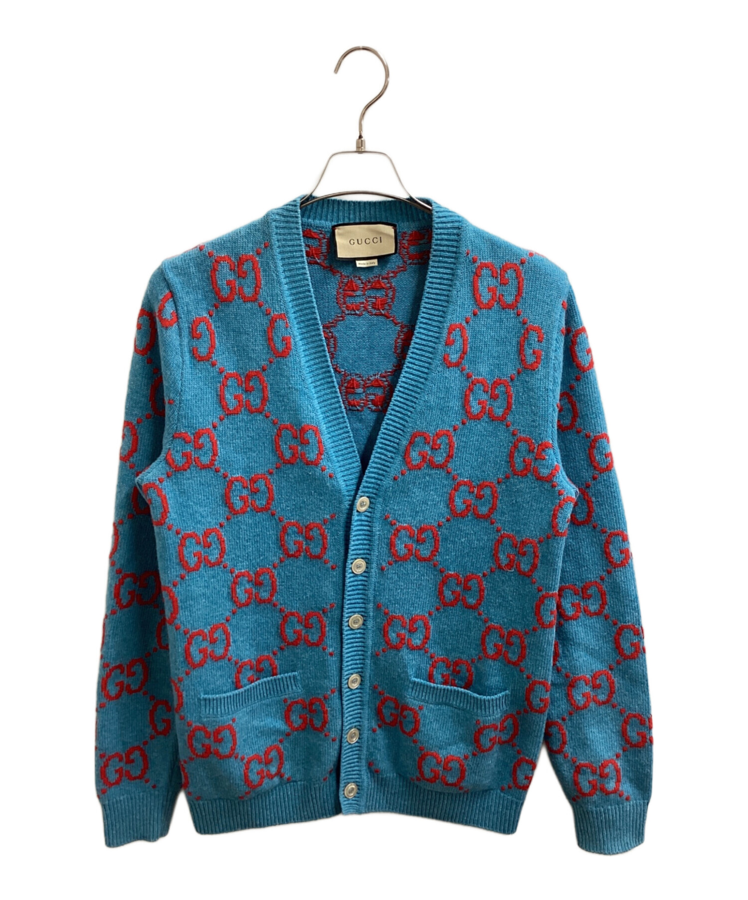 中古・古着通販】GUCCI (グッチ) GGロゴインターシャウール