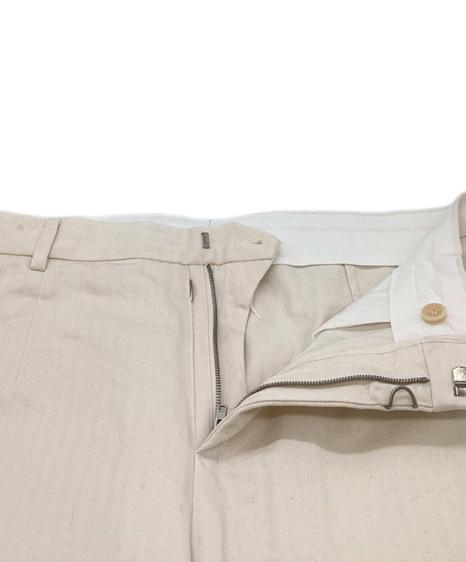 Maison Margiela ベージュパンツ メゾンマルジェラ 4 Maison Margiela 14 スラックスパンツ ジップ