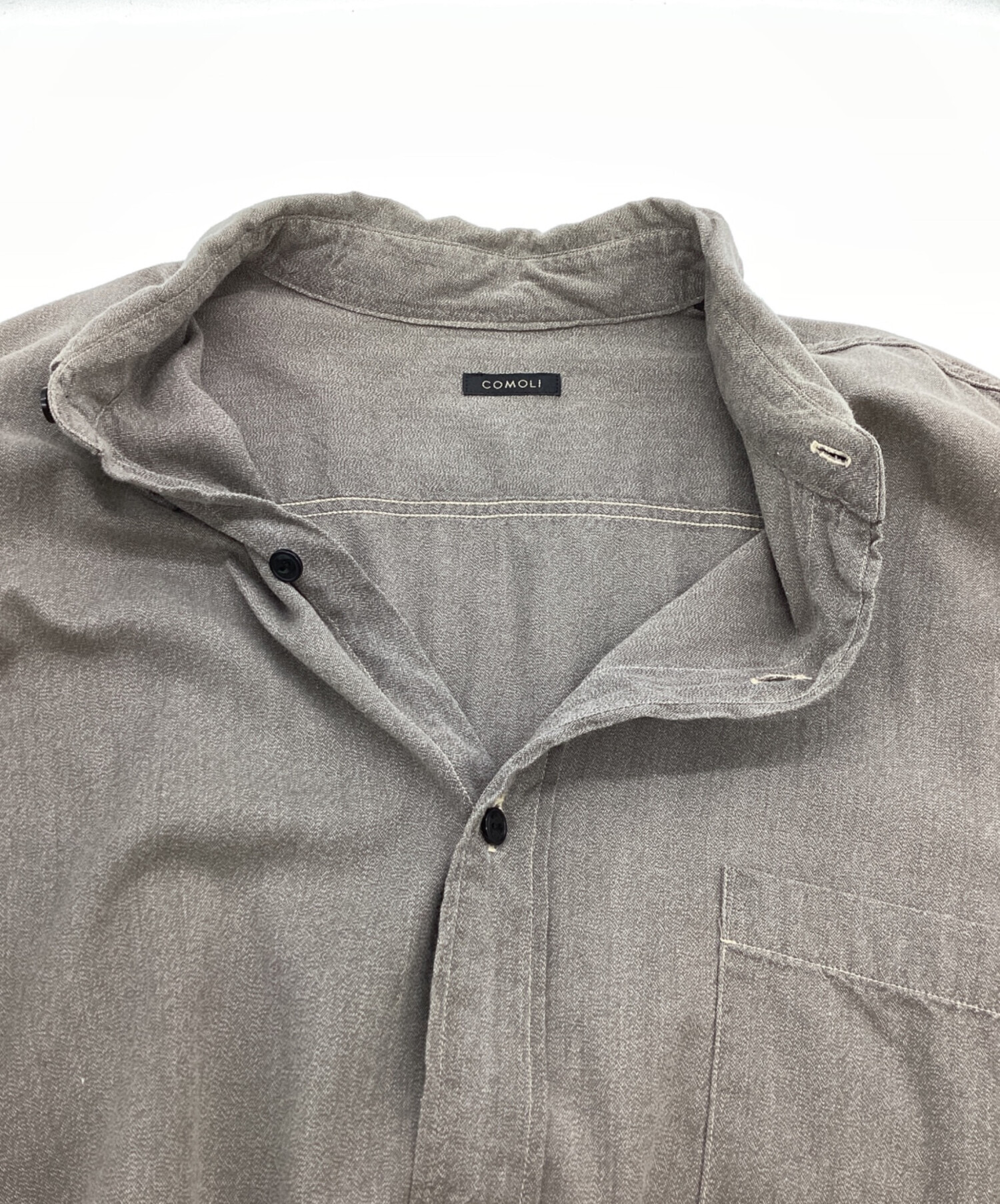 中古・古着通販】COMOLI (コモリ) ヨリ杢 ワークシャツ / Made in