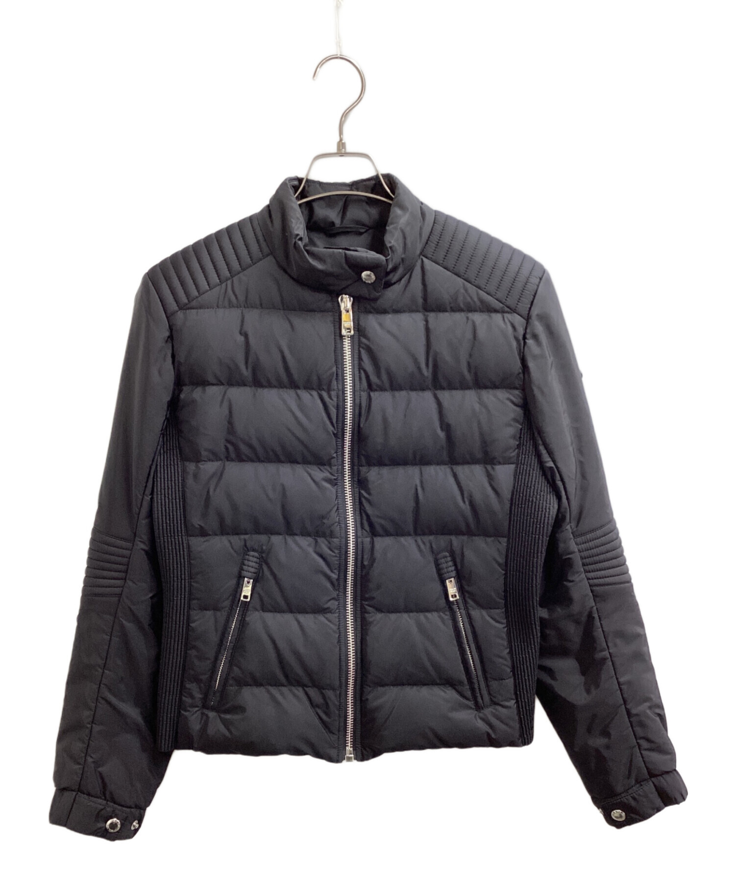 プラダのエムブレムライダースダウンジャケット40 中古・古着通販】PRADA (プラダ) エムブレムライダース ダウン PRADA