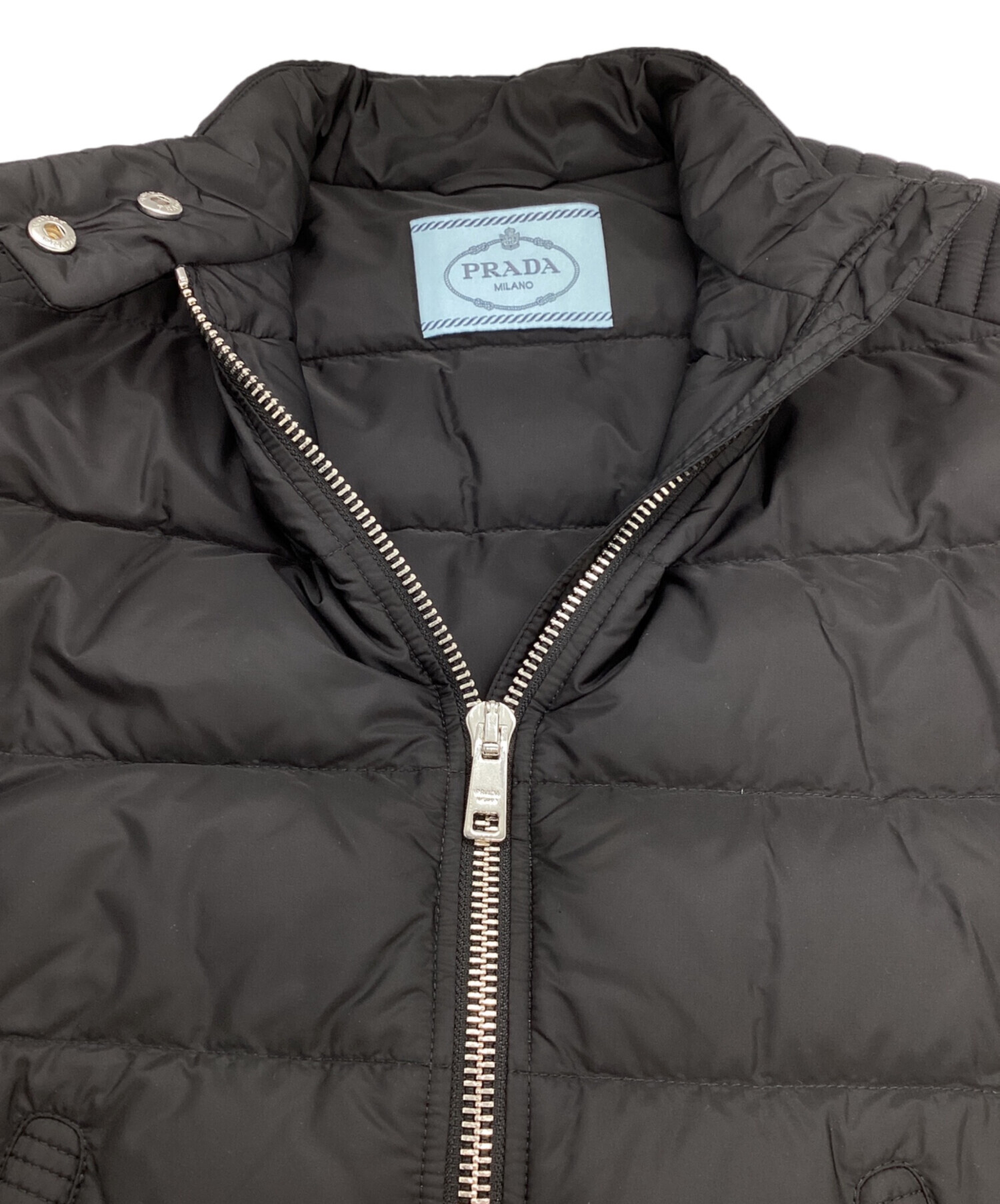 中古・古着通販】PRADA (プラダ) エムブレムライダース ダウン 