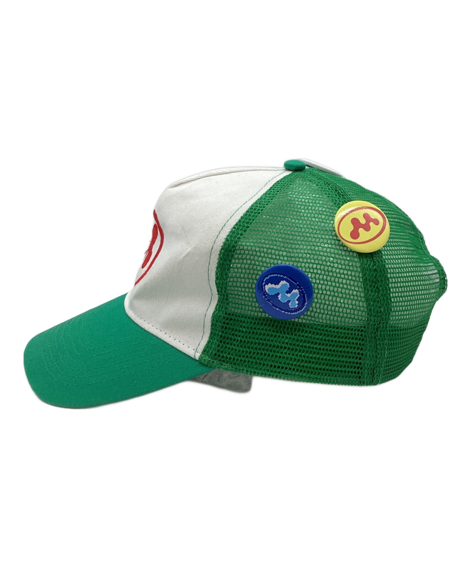 mowalolaトラッカーキャップ グリーン ホワイト 中古・古着通販】MOWALOLA (モワローラ) PUFF PUFF TRUCKER GREEN