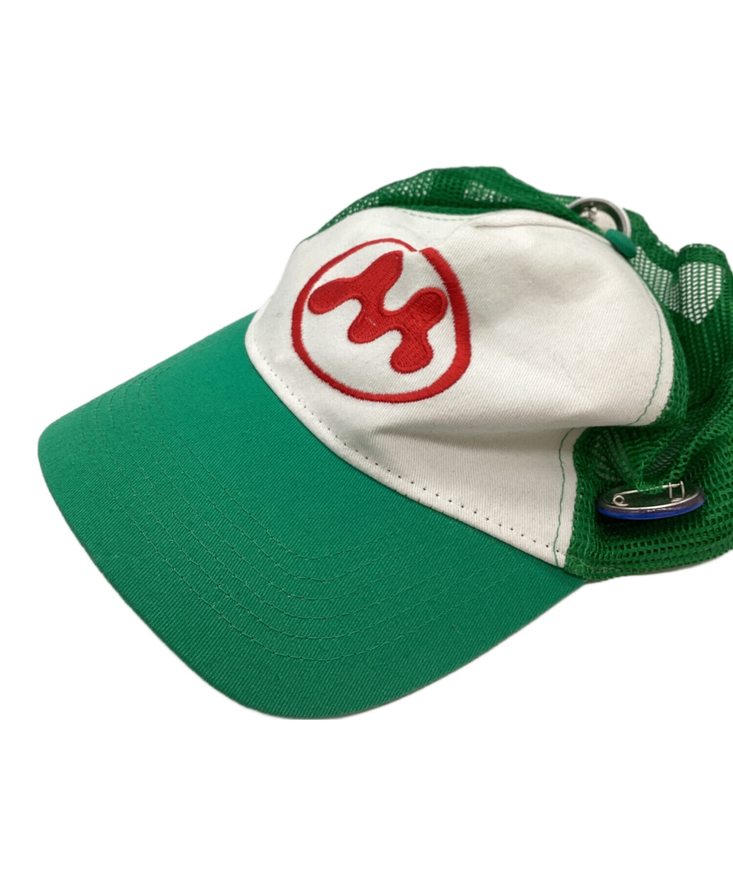 Mowalola トラッカーキャップ 緑/白 中古・古着通販】MOWALOLA (モワローラ) PUFF PUFF TRUCKER GREEN