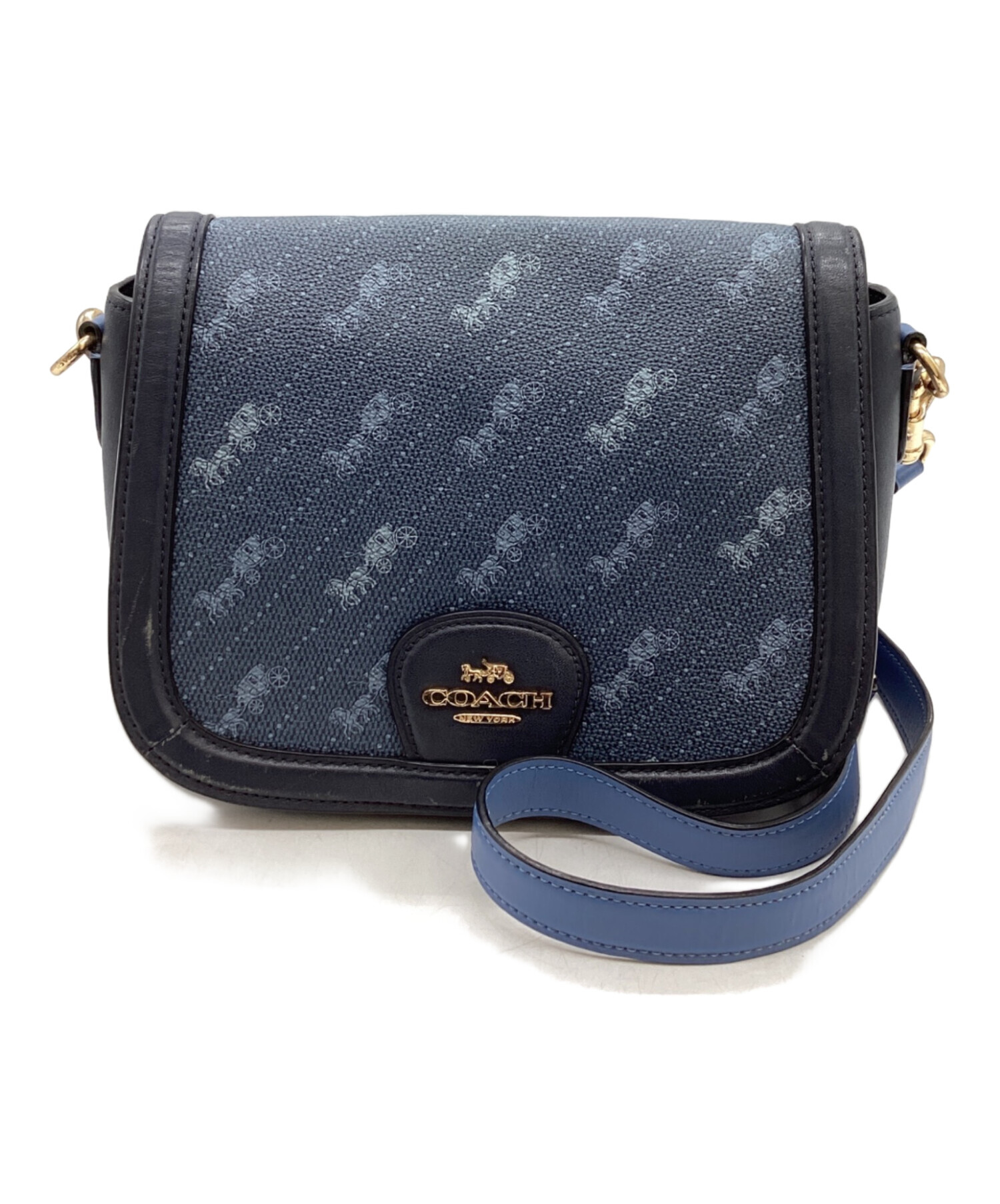 コーチ サドルバッグウィズホース＆キャリッジ  C4059【Aランク】(中古) 中古・古着通販】COACH (コーチ) サドルバッグウィズホースアンド