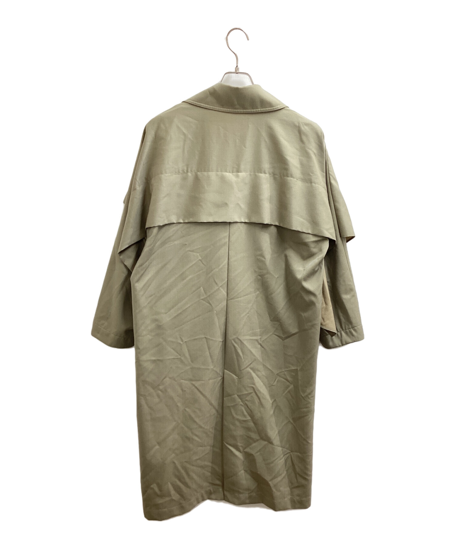 ENFOLD ベージュ トレンチコート 36 中古・古着通販】ENFOLD (エンフォルド) ギャバンレイヤード トレンチ