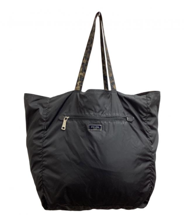 中古・古着通販】PRADA (プラダ) ナイロンレオパード柄エコバッグ
