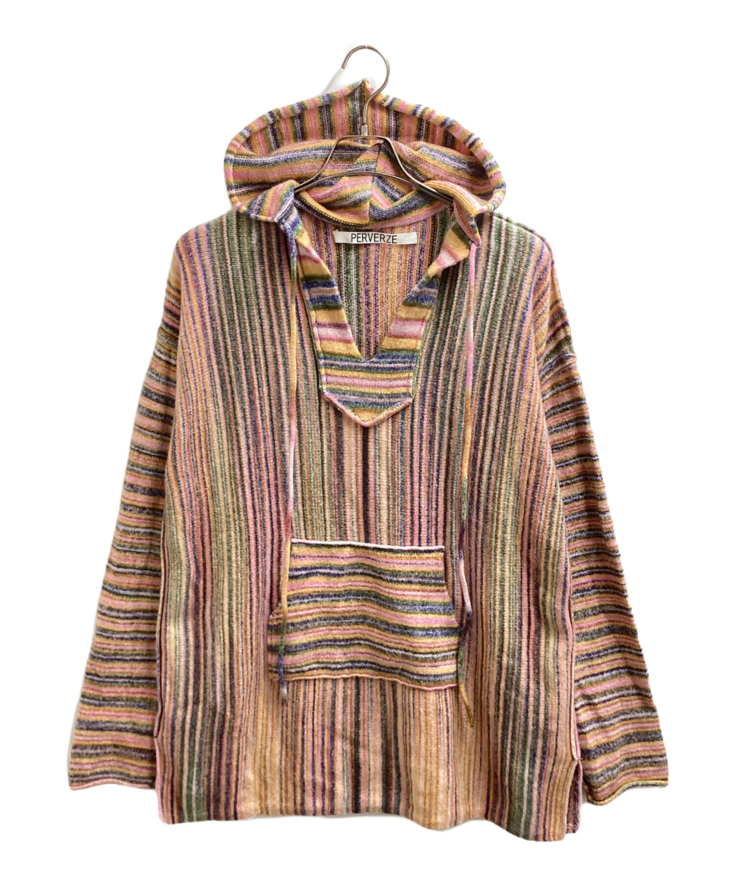 PERVERZE Drawing Border Knit ニット パーカ 中古・古着通販】PERVERZE (パーバーズ) Drawing Border Knit