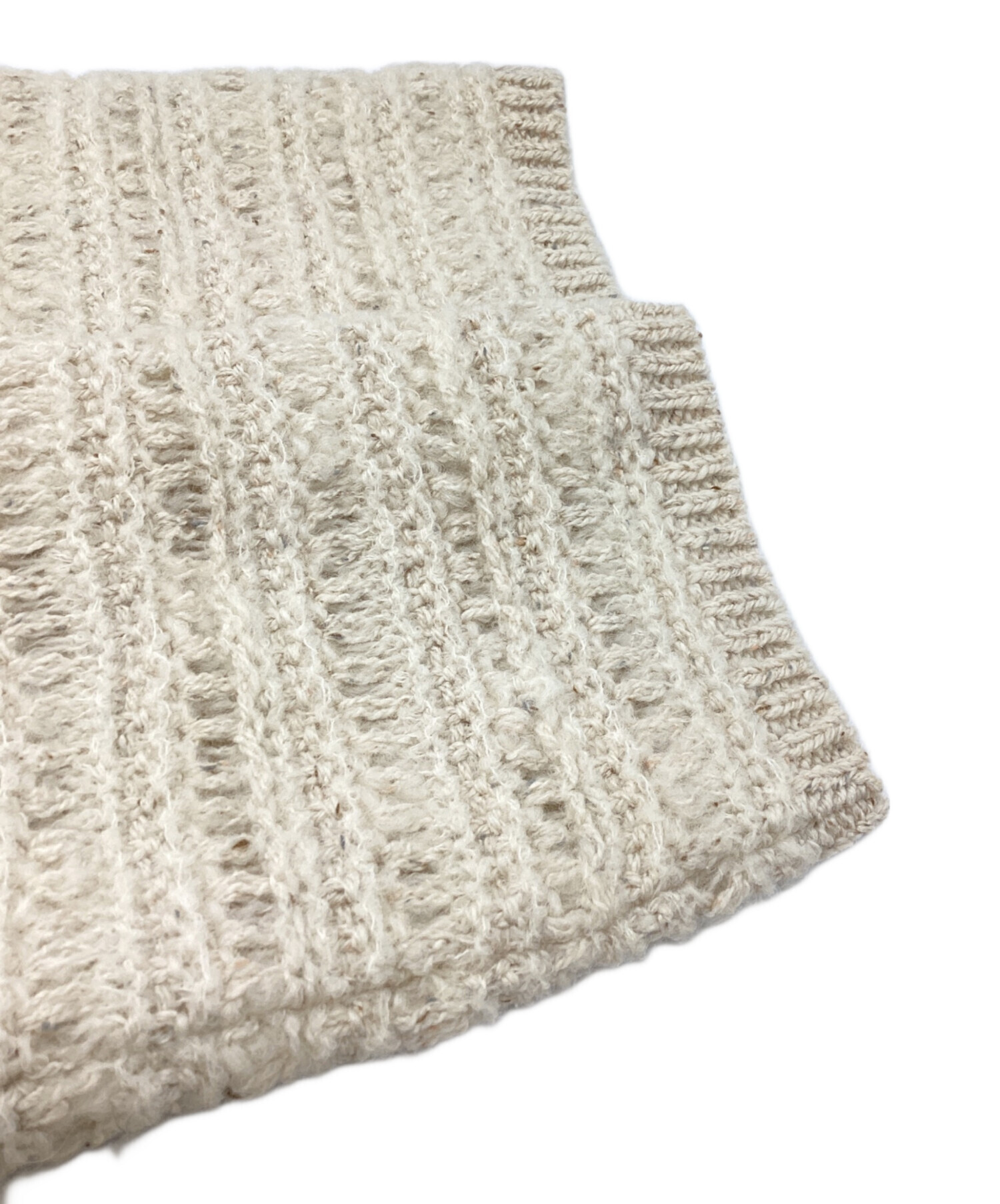 中古・古着通販】BATONER TWEEDY CREW NECK CARDIGAN OFF WHITE 