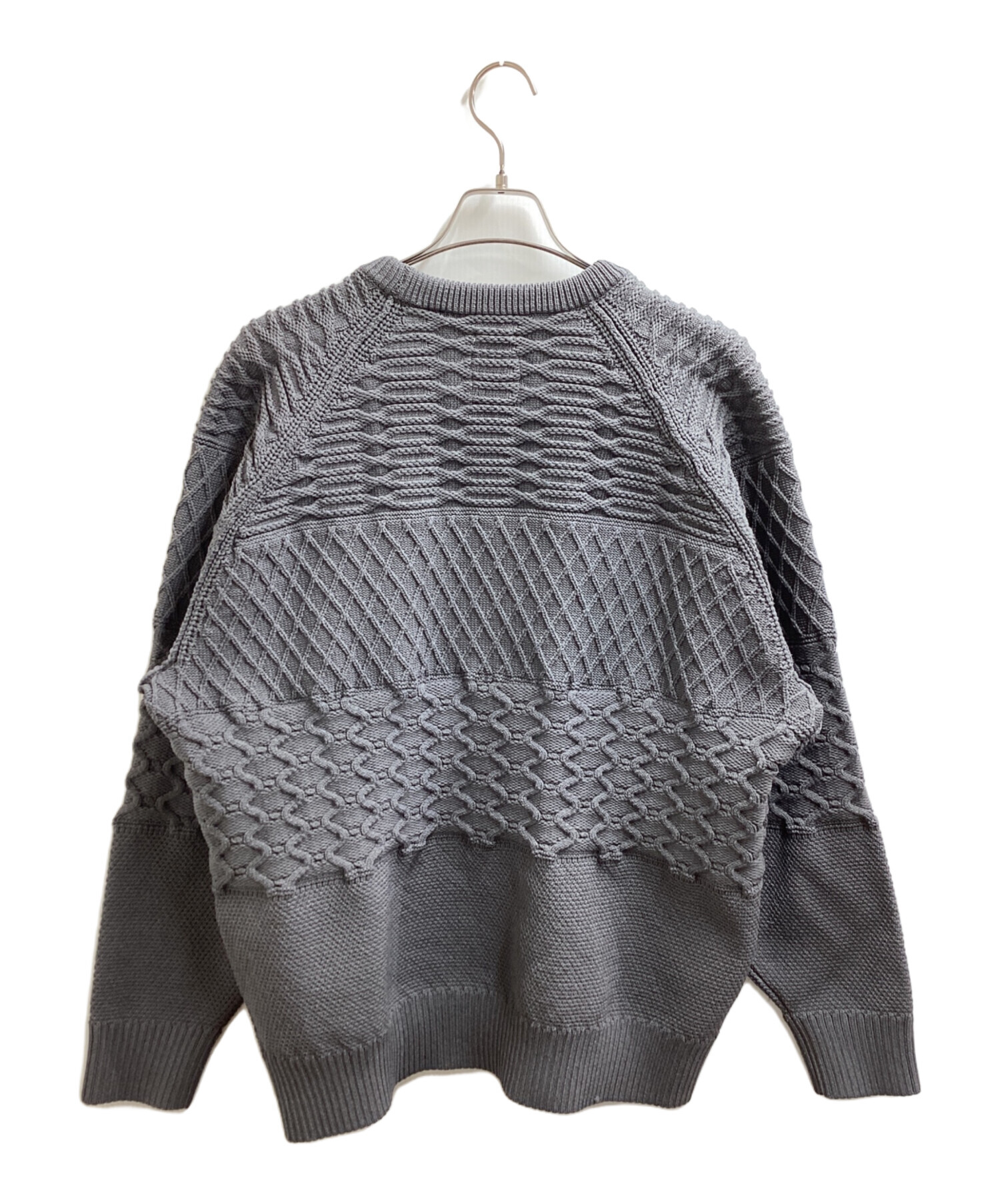 中古・古着通販】nanamica (ナナミカ) Crew Neck Sweater Gray