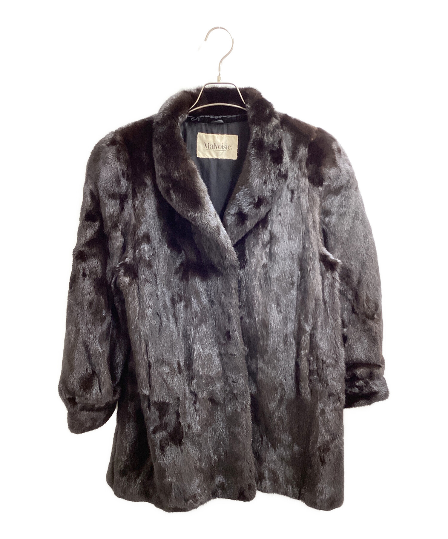 お買い得❣木下【Malvoisic】ダークブラウンカラーMINKファーコート お買い得❣木下物産【Malvoisic】ダークブラウンカラーMINKフ