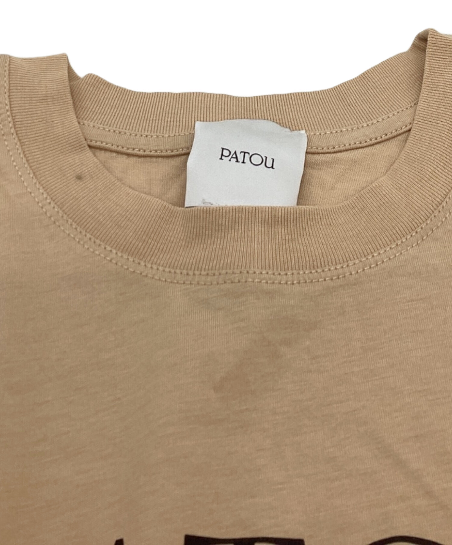 PATOU パトゥ スウェット S ベージュ 【古着】【中古】 中古・古着通販】patou (パトゥ) ロゴ刺繍ニット アイボリー サイズ:S