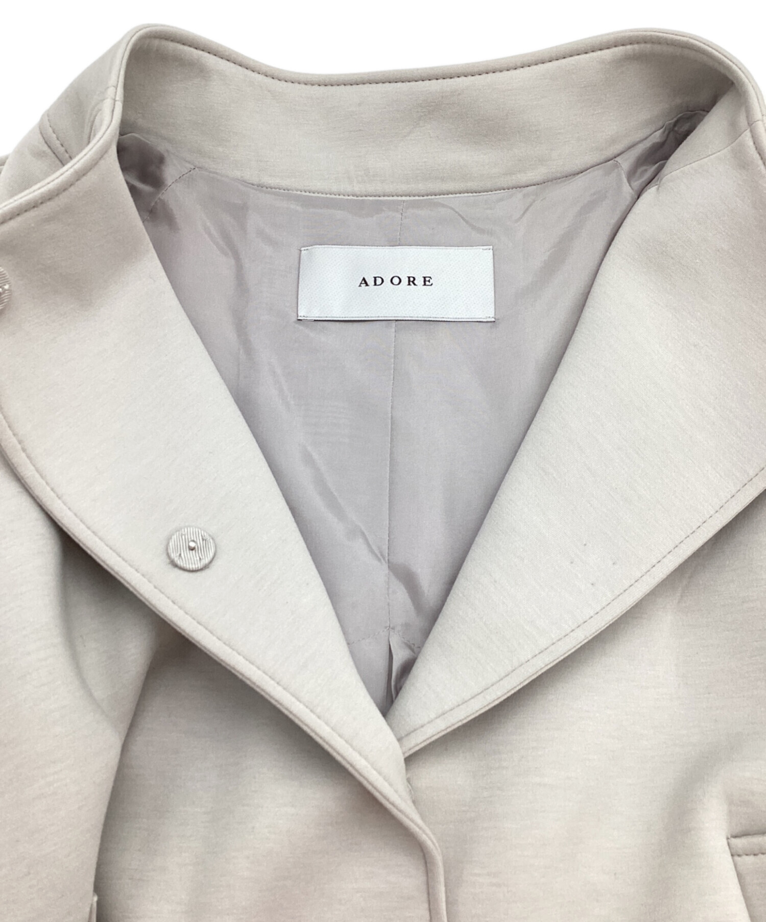美品☆アドーア　クッションダンボールジャケット　38　グリーン系 中古・古着通販】ADORE (アドーア) クッションダンボールジャケット