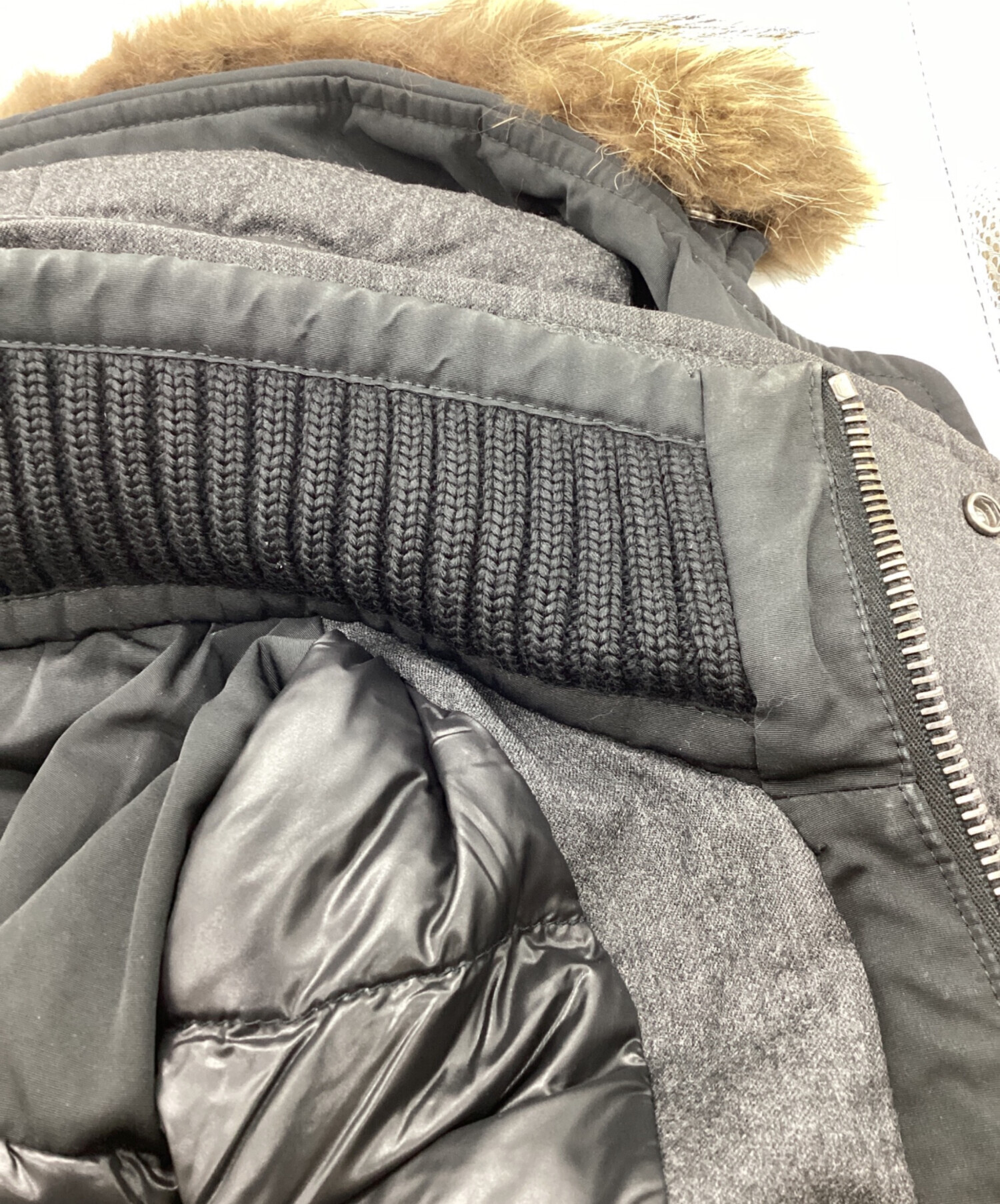 中古・古着通販】MONCLER (モンクレール) FABRICE ファー付きダウン 