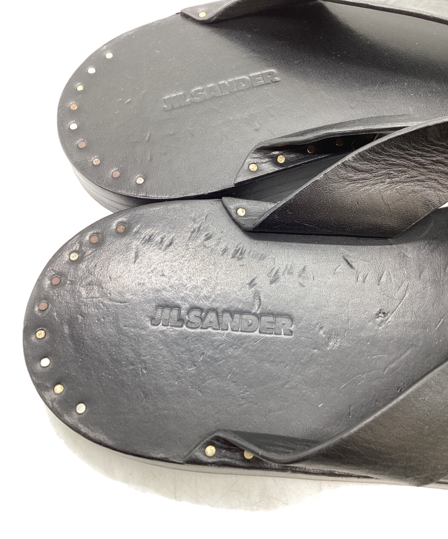 中古・古着通販】JIL SANDER (ジルサンダー) サンダル ブラック サイズ
