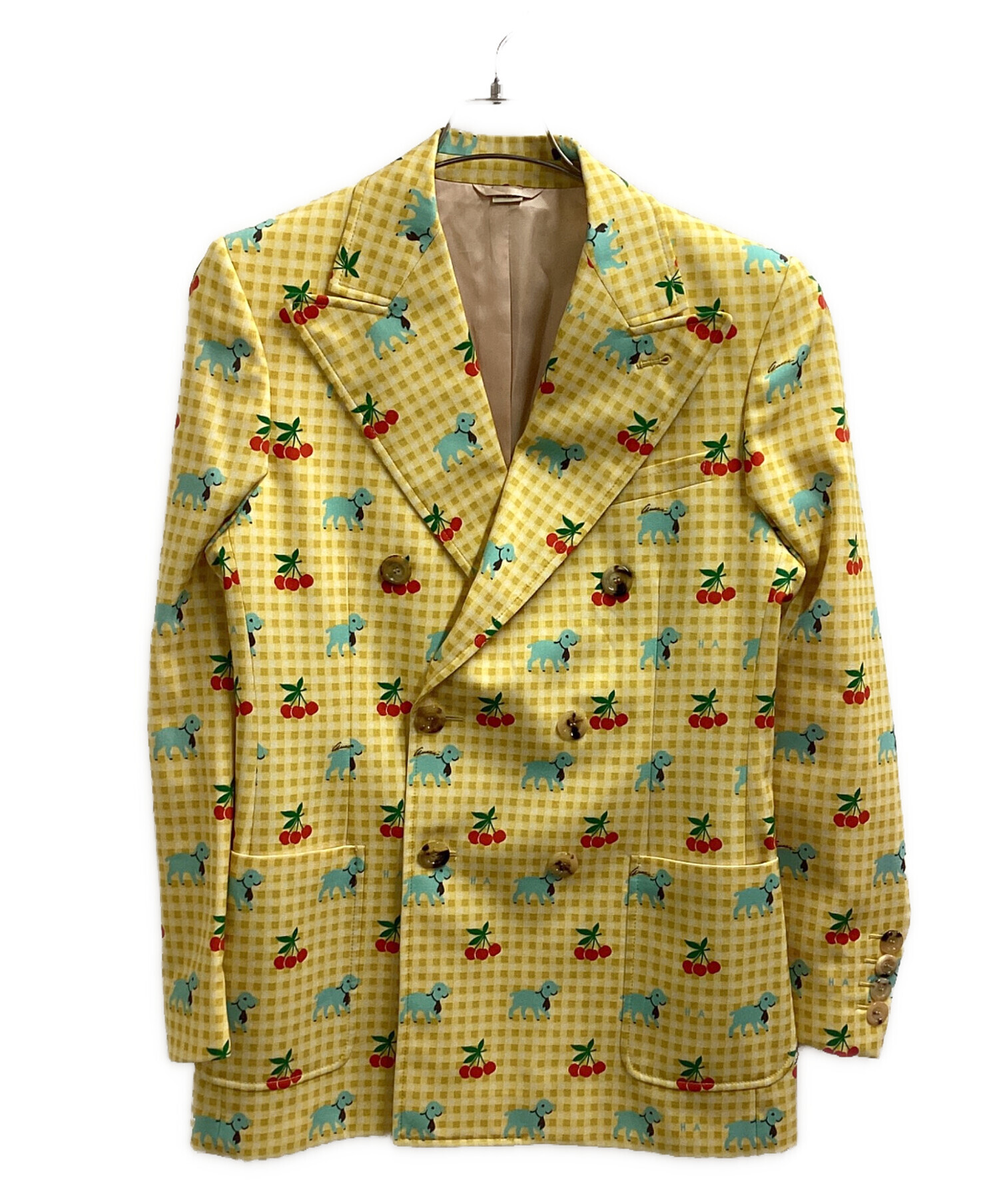 GUCCIグッチ テーラードジャケット レディース　イエロー　42 中古・古着通販】GUCCI (グッチ) Harry Styles (ハリースタイルズ