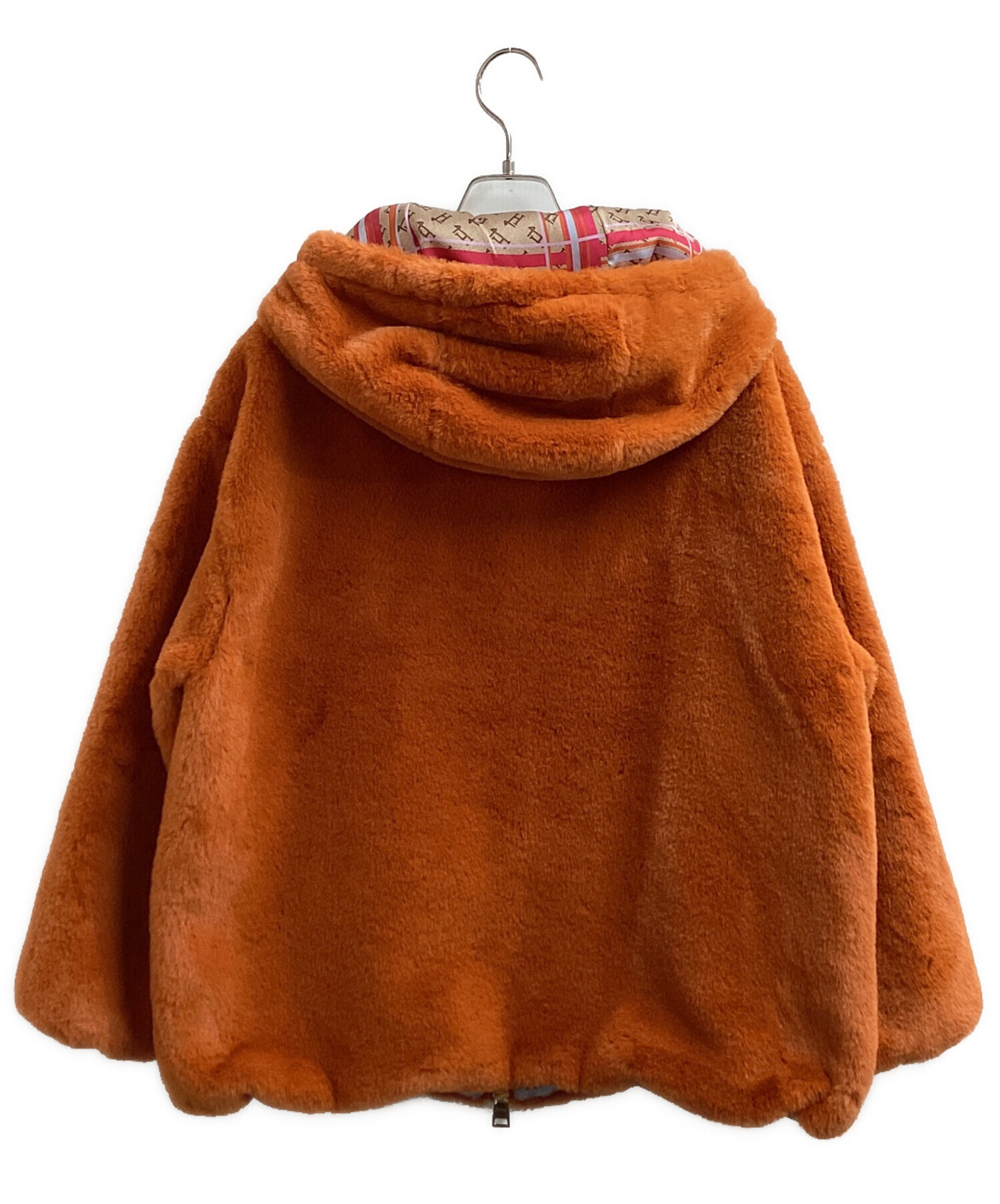 【極美品】HERNO ヘルノ ライトダウンベスト フーディ オレンジ 44 中古・古着通販】HERNO (ヘルノ) エコファーブルゾン / Eco-fur