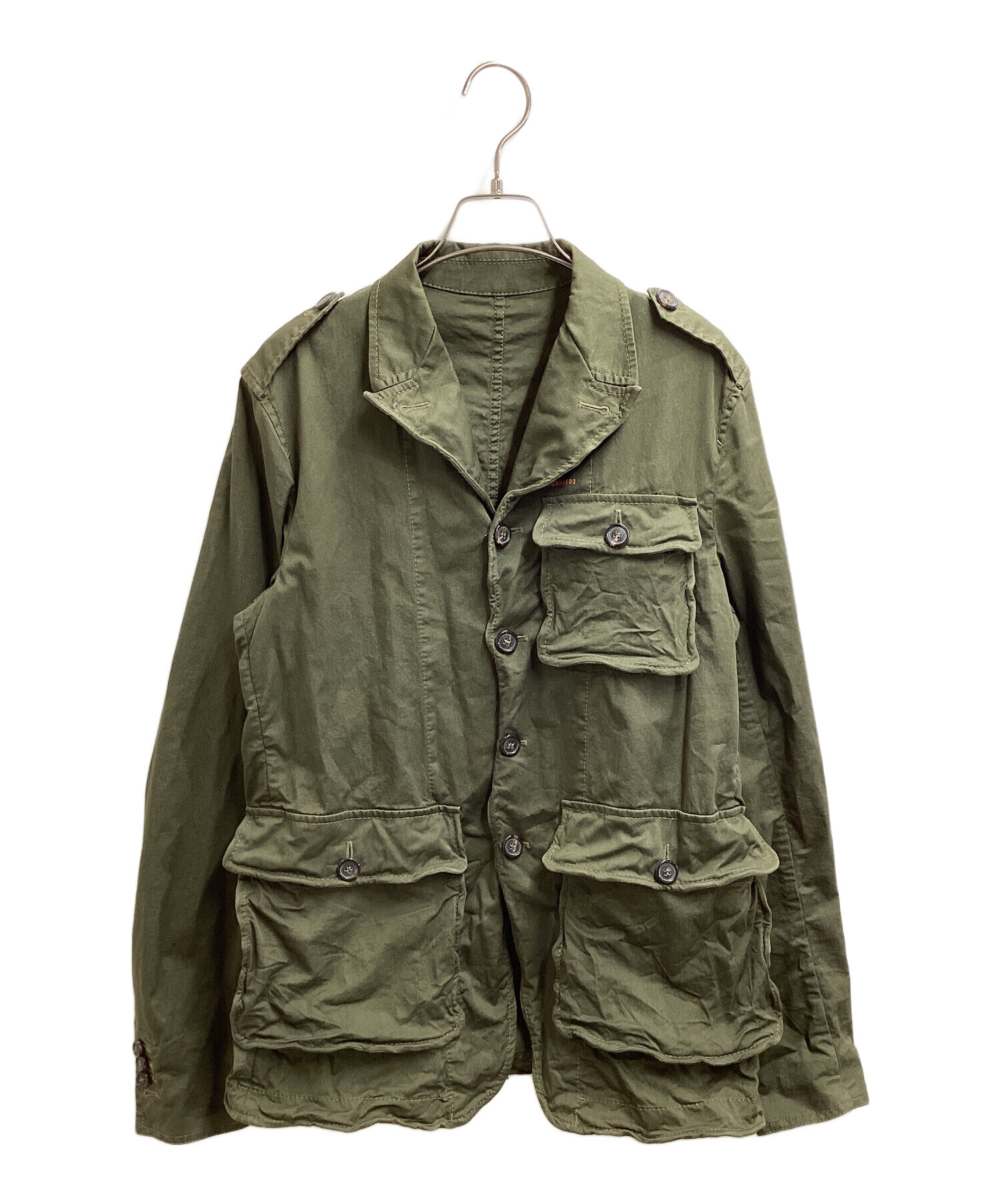 く*ん様 DSQUARED2 ミリタリージャケット 中古・古着通販】DSQUARED2 (ディースクエアード) ワイヤーサファリ
