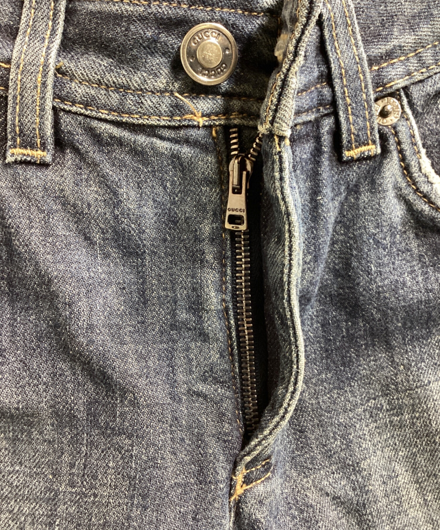 中古・古着通販】GUCCI Back Pocket Embroidery Skinny Jeans Indeigo 