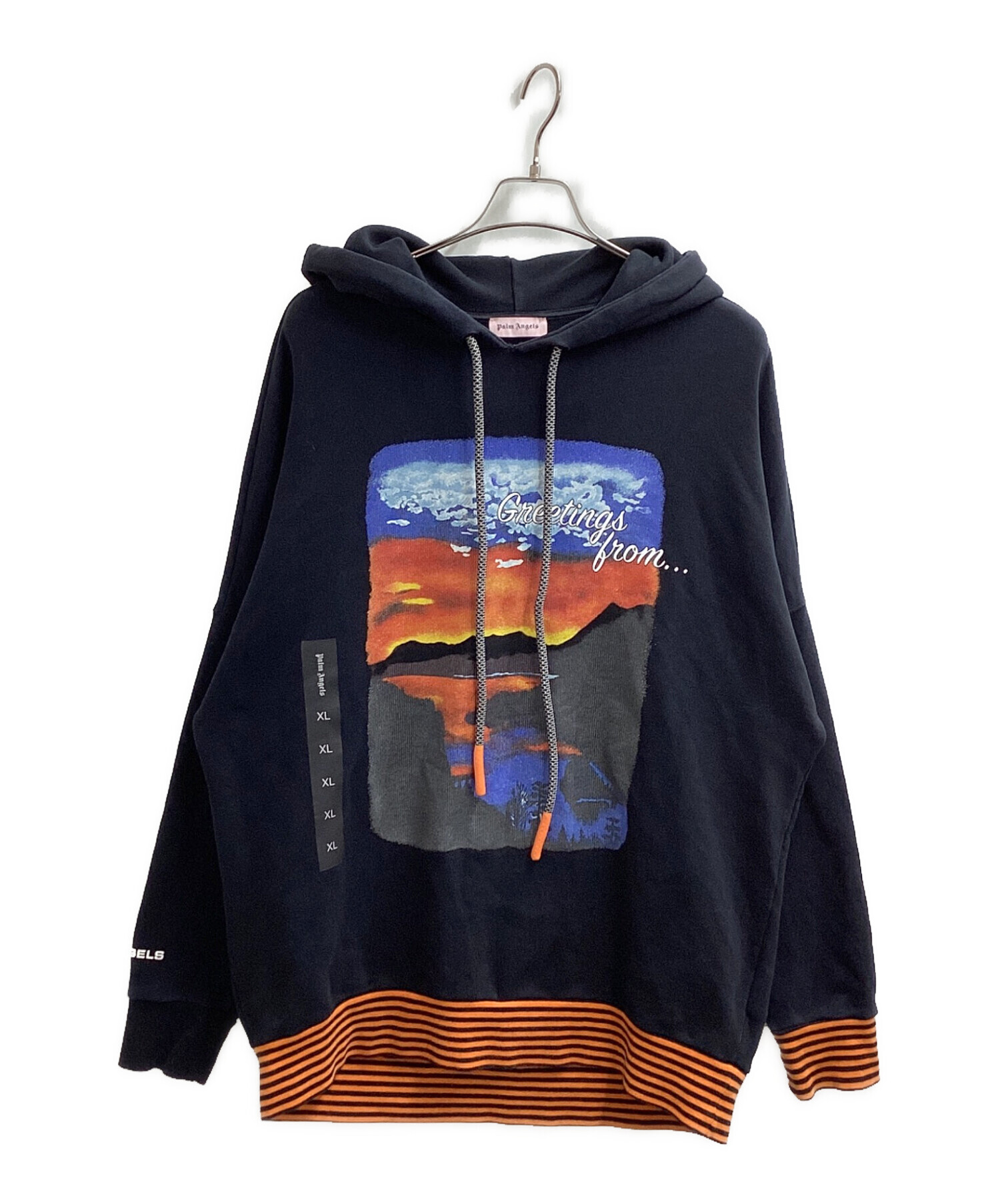 中古・古着通販】Palm Angels GREETINGS HOODIE PULLOVER BLACK
