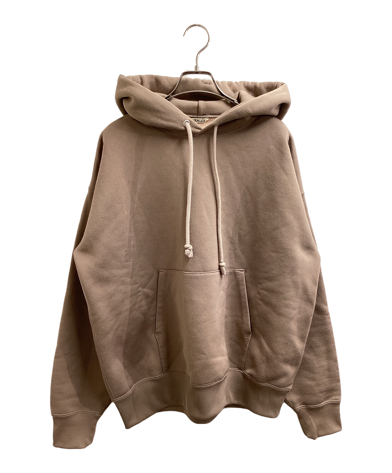 A17493 美品 オーラリー 22AW FLUFFY SWEAT P/O 茶3 AURALEE FLUFFY SWEAT PULLOVER