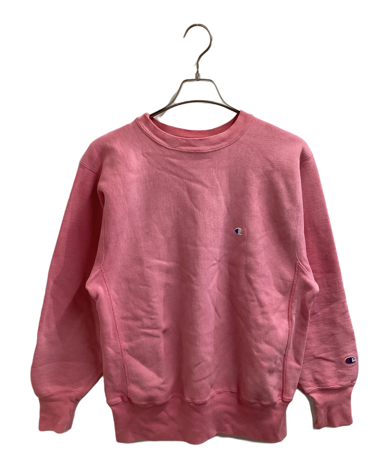 Champion ピンク リバースウィーブ　レアカラー　トリコ　80年代 80's【USA製】ビンテージ【チャンピオン】プリント トリコタグ