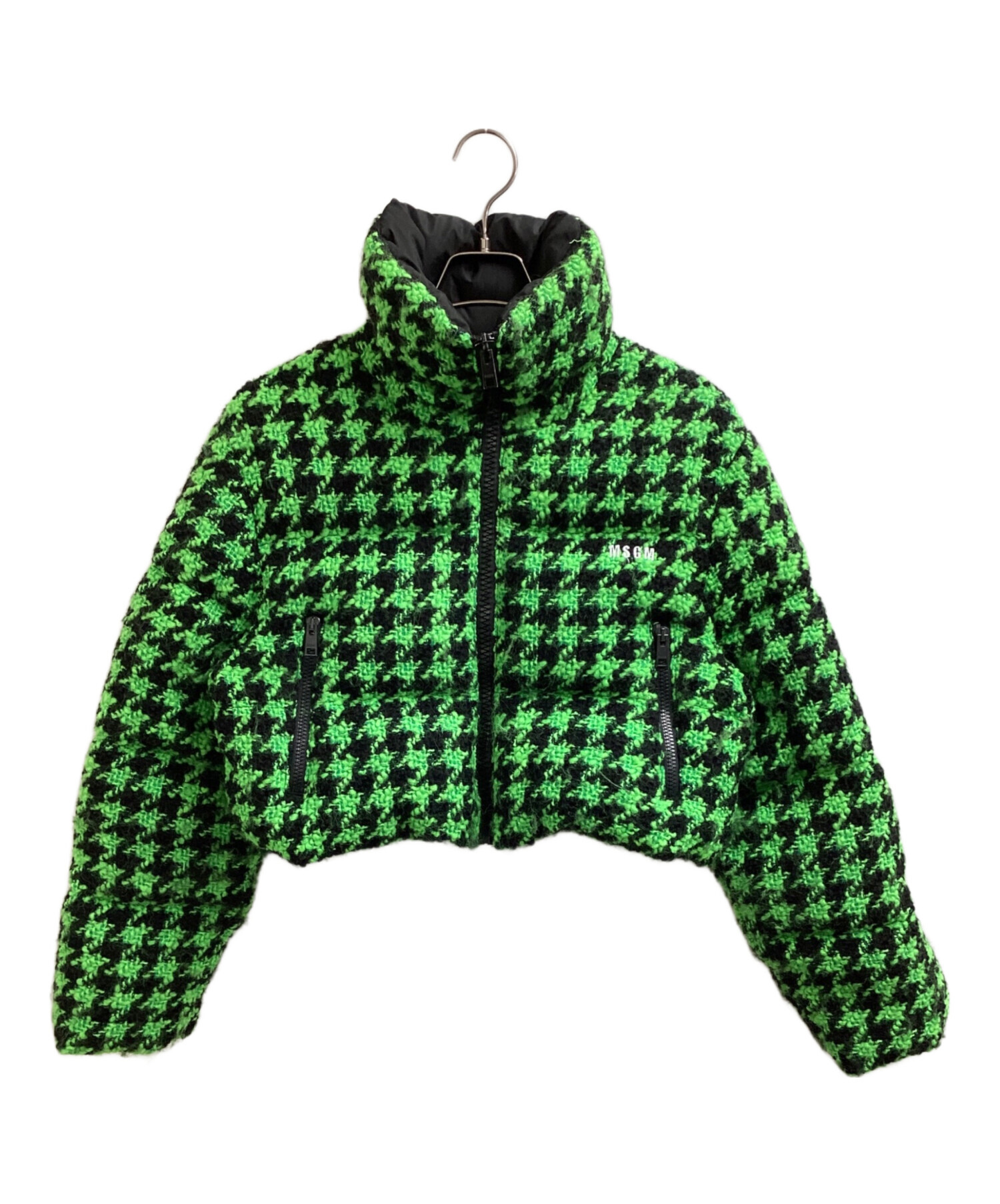 中古・古着通販】MSGM (エムエスジーエム) Tweed Down Jacket Green 