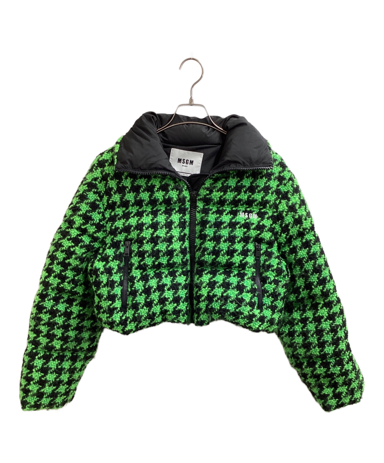 中古・古着通販】MSGM (エムエスジーエム) Tweed Down Jacket Green 