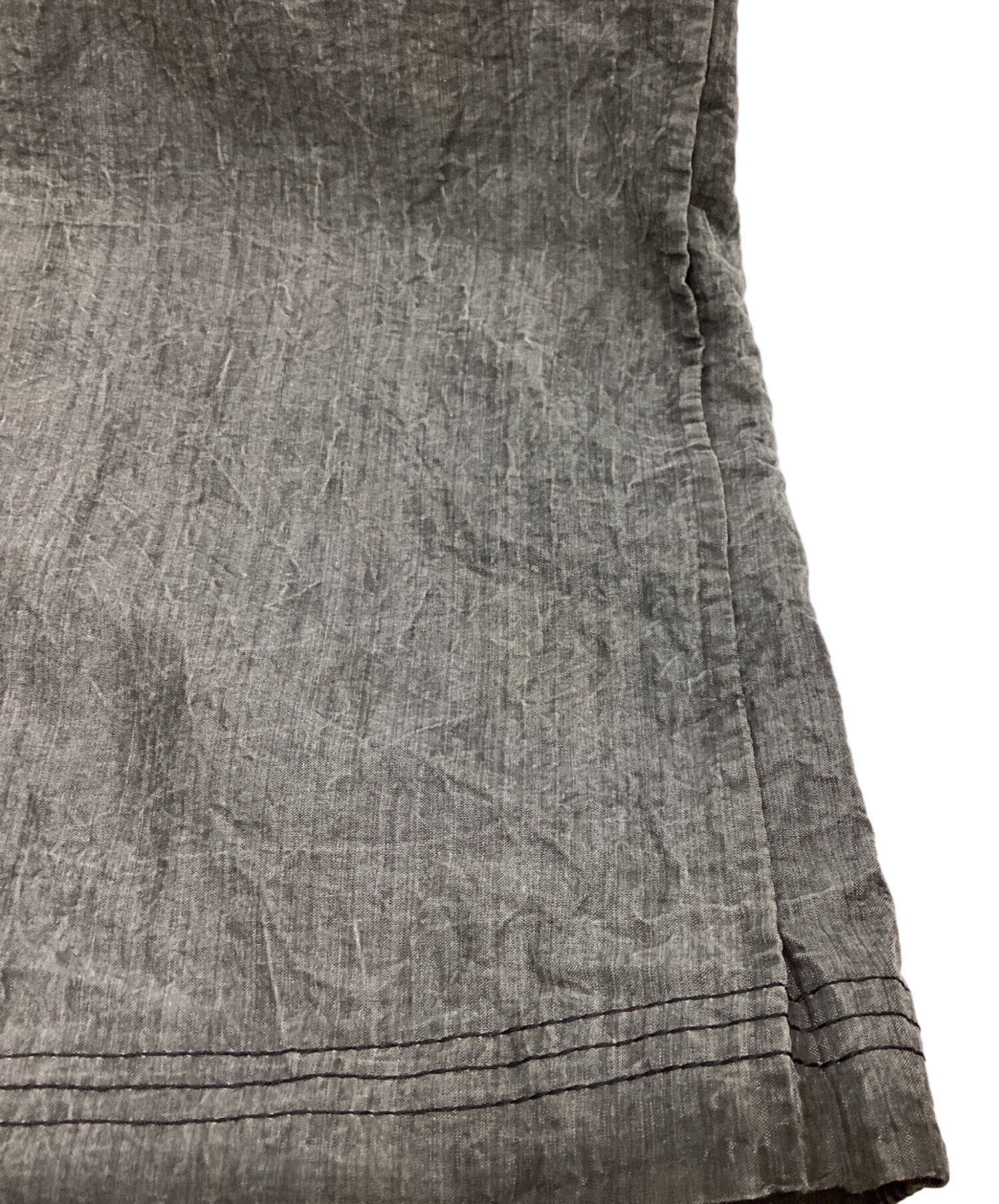 中古・古着通販】ISSEY MIYAKE Cotton-nylon blend button skirt gray
