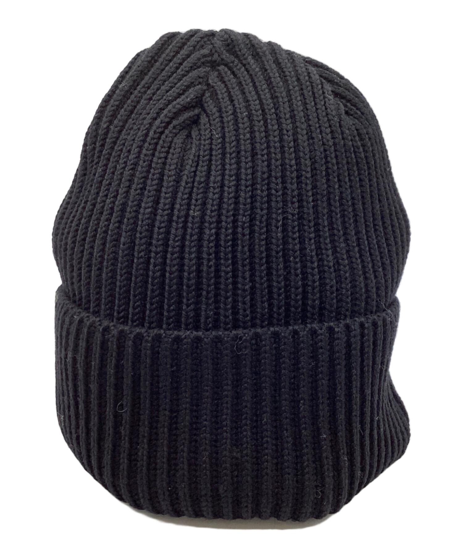 HYKE 黒 ニット帽・ビーニー　2025AW 中古・古着通販】HYKE (ハイク) RIBBED KNIT WOOL BEANIE BLACK