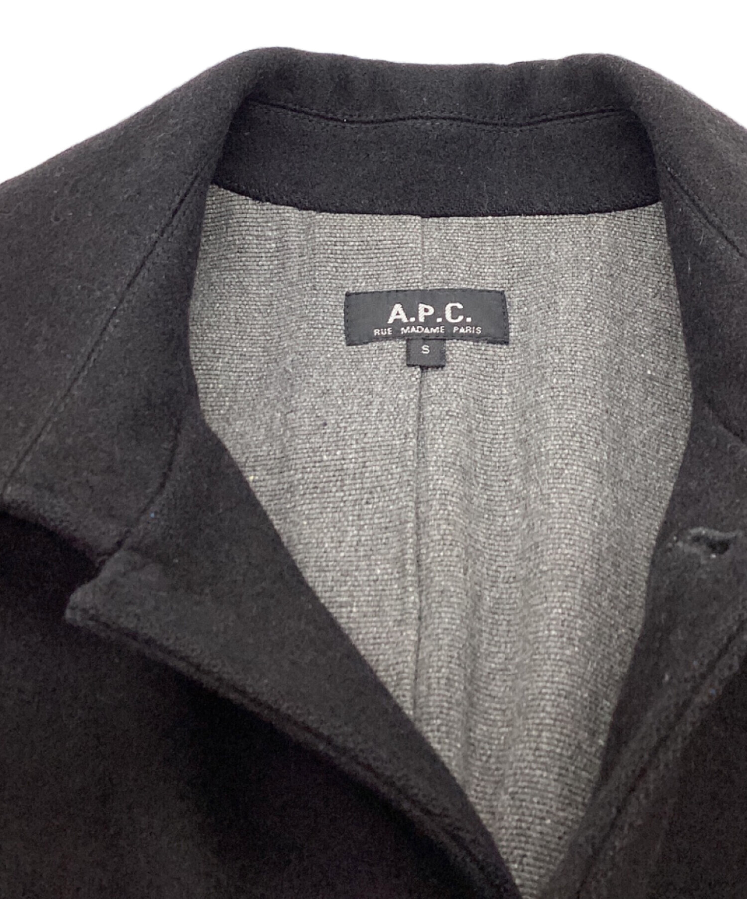 中古・古着通販】A.P.C. (アーペーセー) 比翼 ウールステンカラー