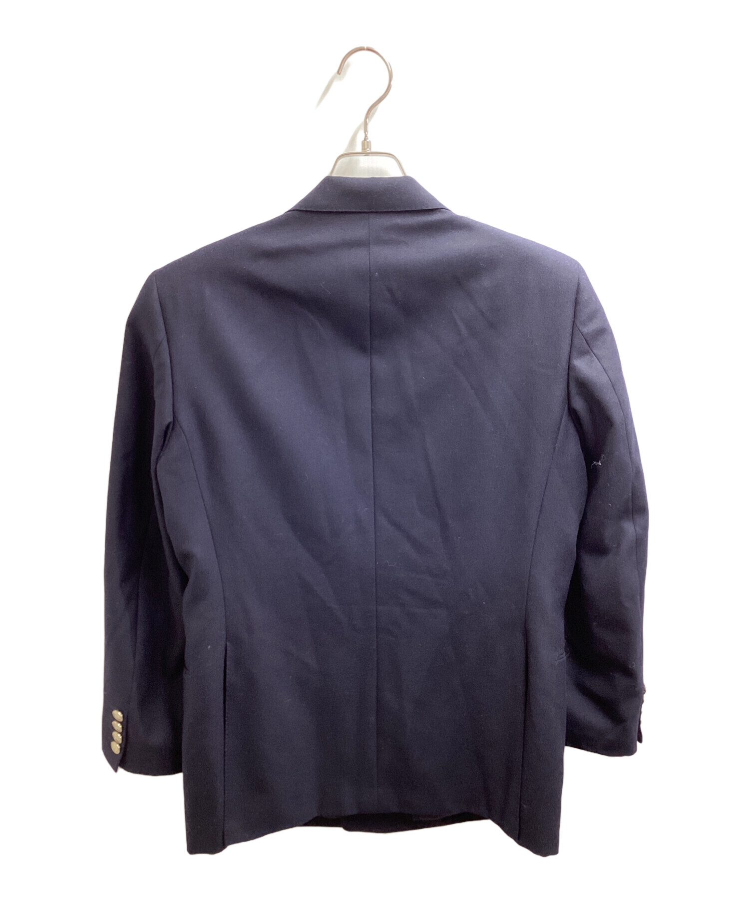 ブレザー　Burberry 紺色 Vintage Burberry Blazer Navy Blue Gold Buttons Two Button Closure