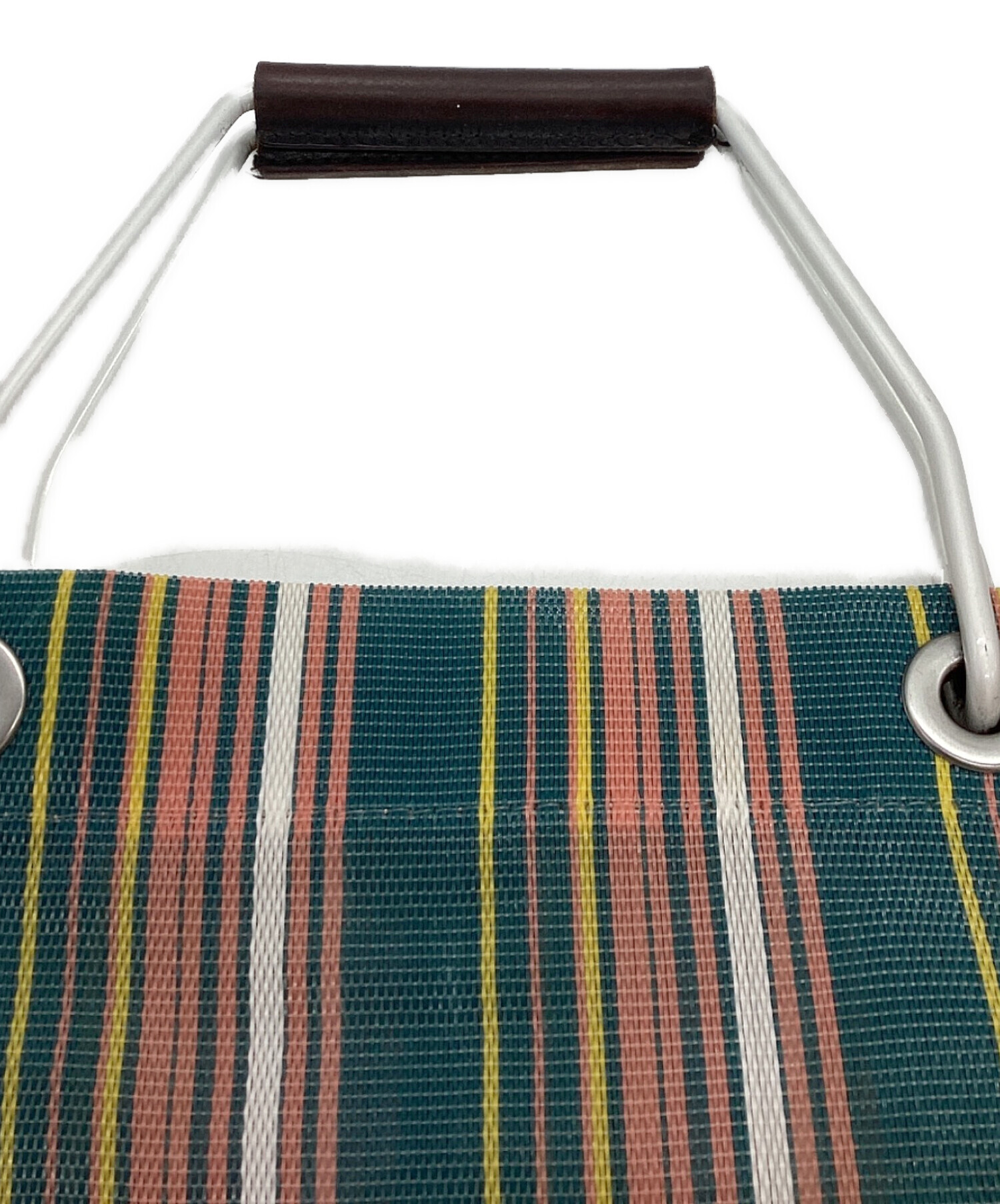 MARNI ストライプハンドバッグ 中古・古着通販】MARNI (マルニ) ストライプハンドバッグ グリーン