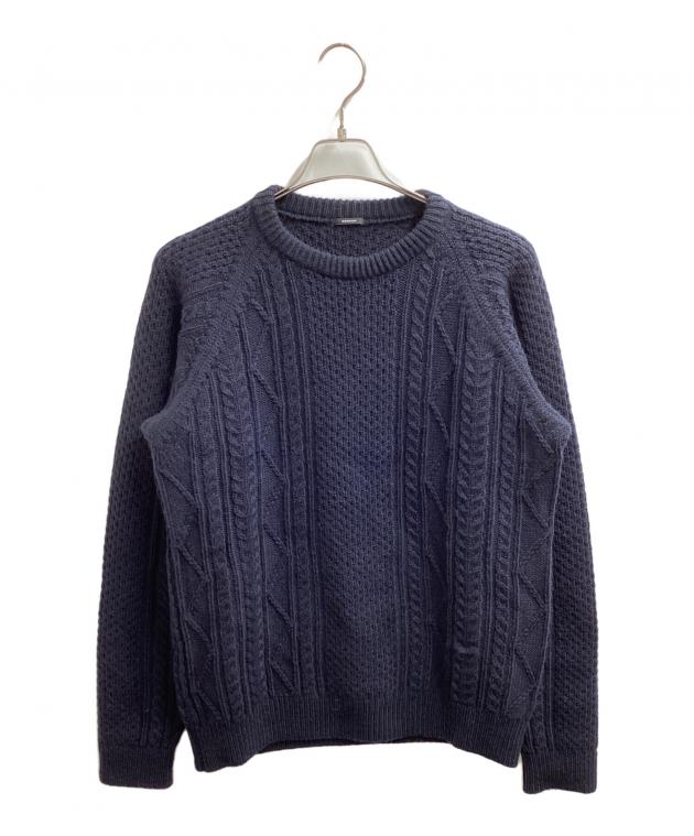 中古・古着通販】Denham (デンハム) ALAN KNIT NAVY / アラン ニット