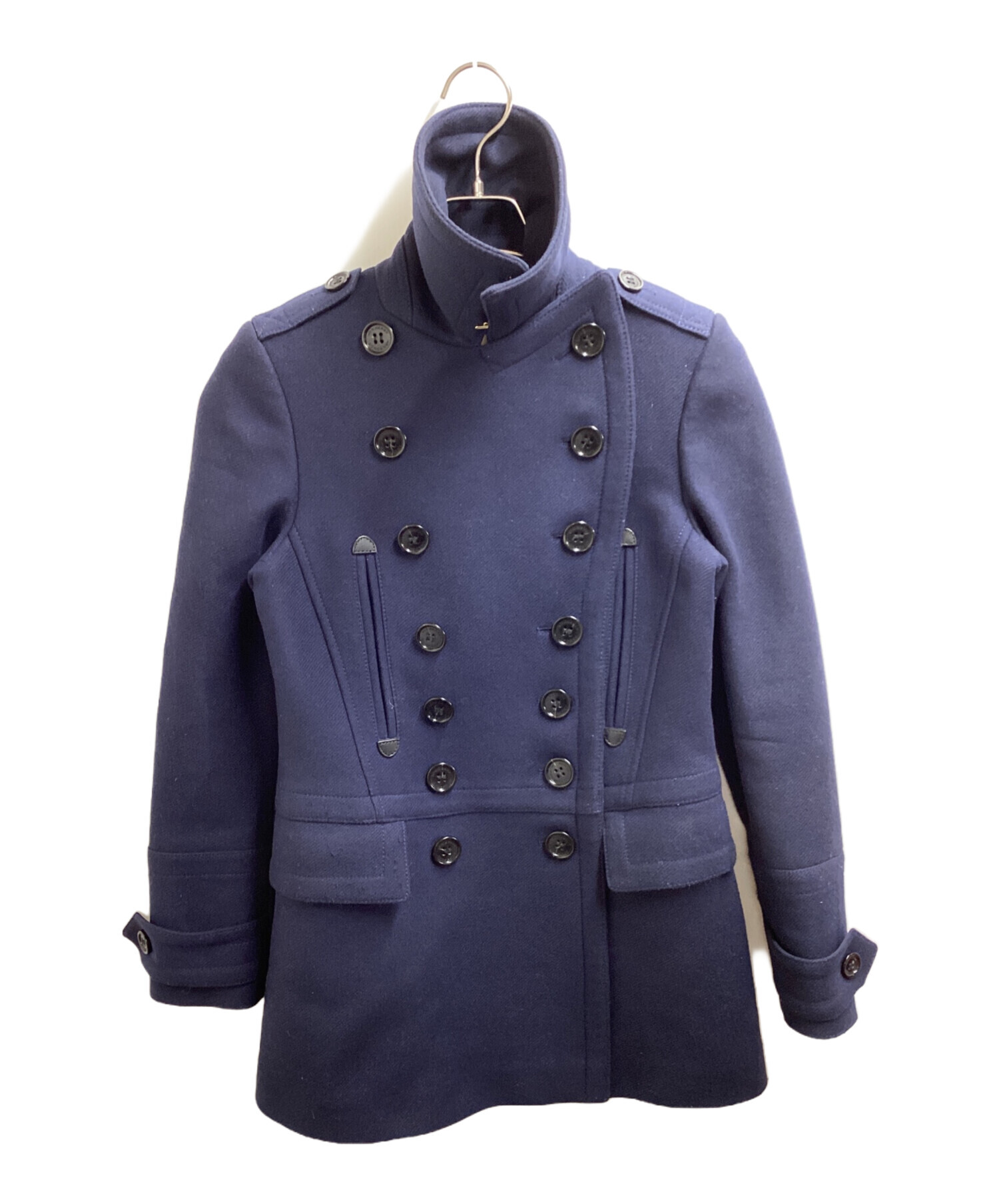 中古・古着通販】Wool Cashmere Short Trench Coat Navy / ウール