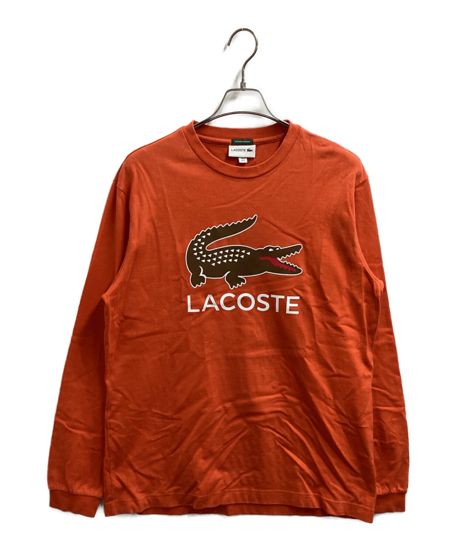中古・古着通販】LACOSTE (ラコステ) 長袖Tシャツ オレンジ サイズ:L 