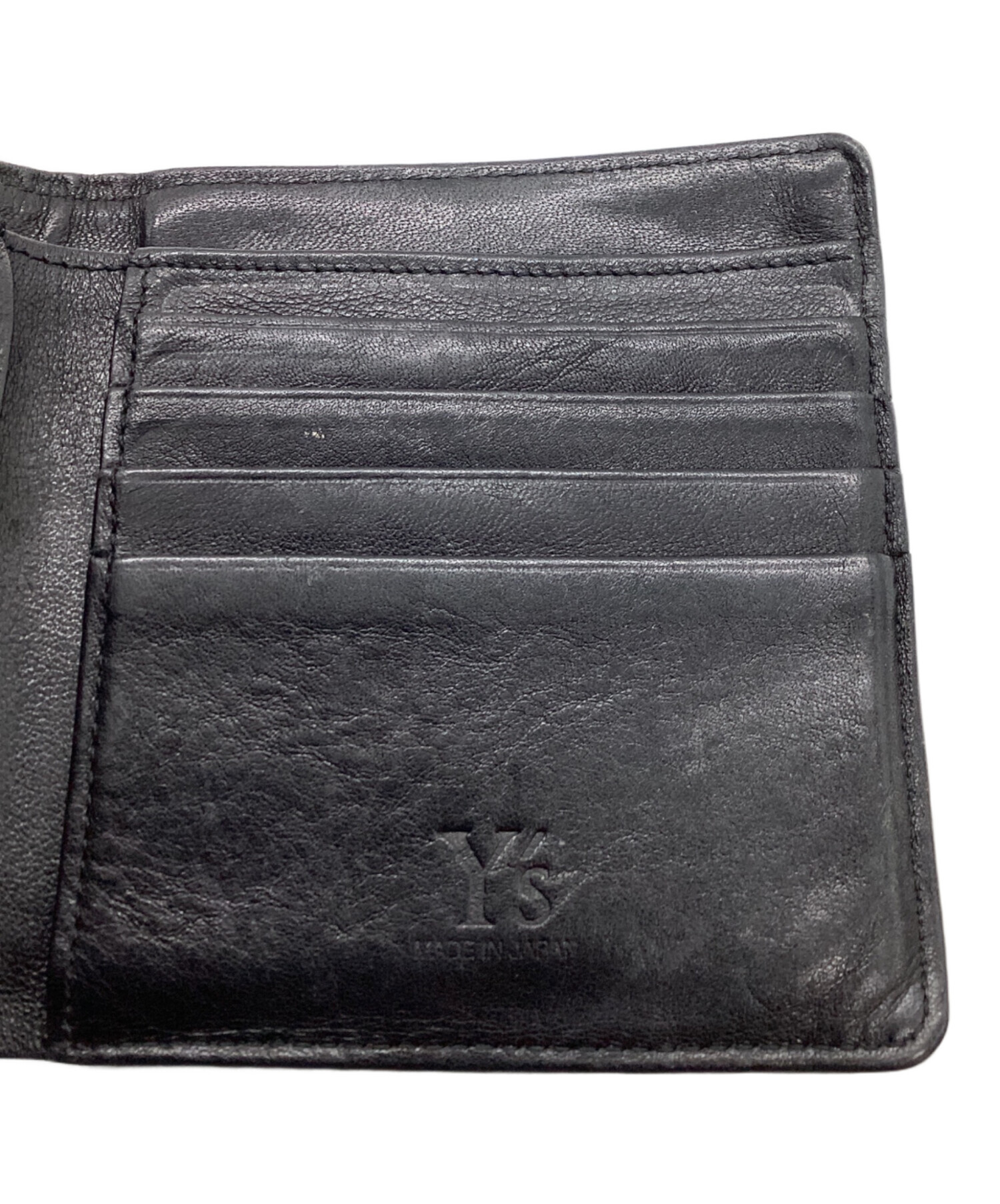 中古・古着通販】Y's (ワイズ) GLOSSY SMOOTH LEATHER SMALL WALLET