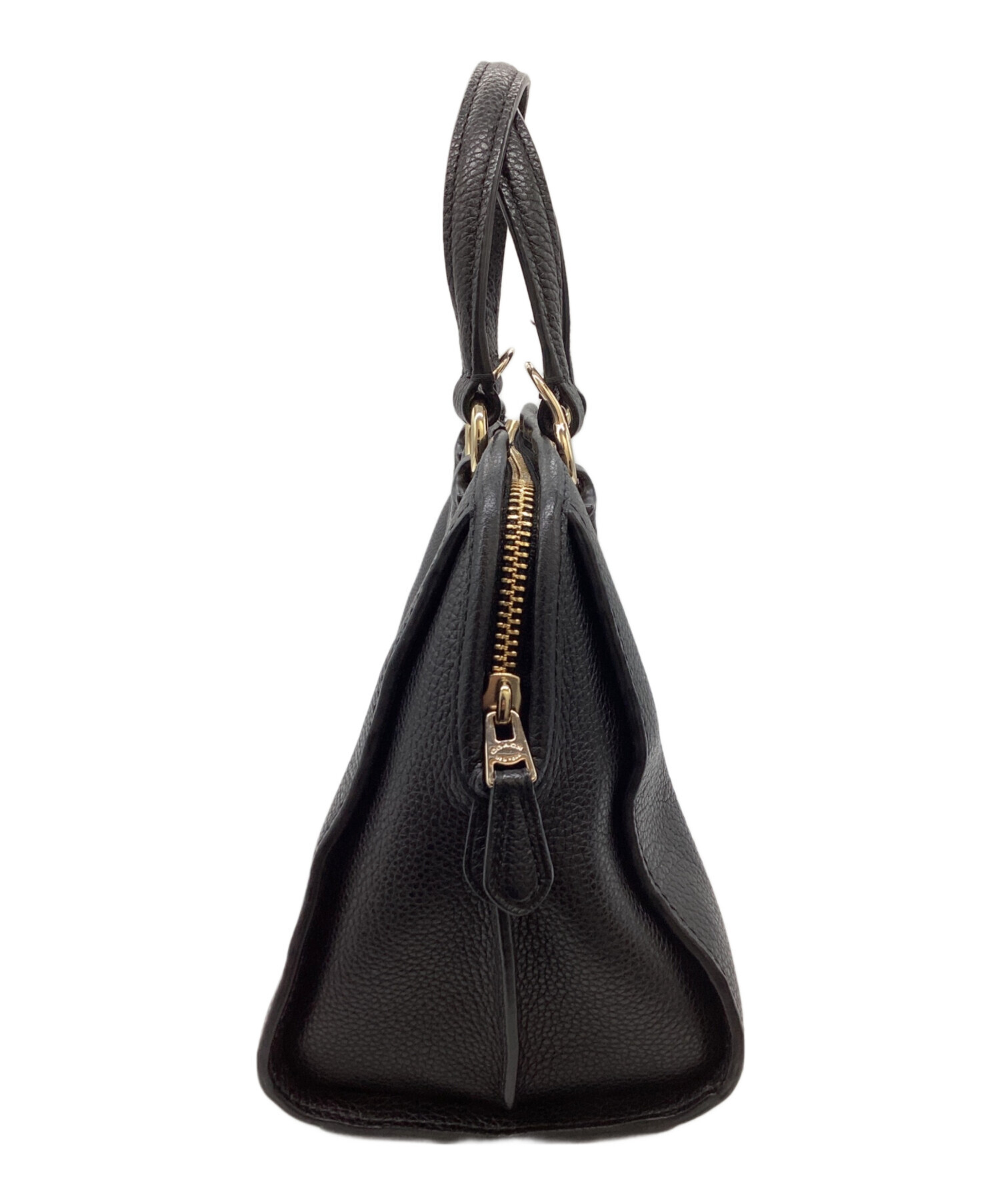 コーチ COACH: 2way ボストンバック 美品 コーチ ボストンバッグ 2way オールレザー 旅行かばん ブラック