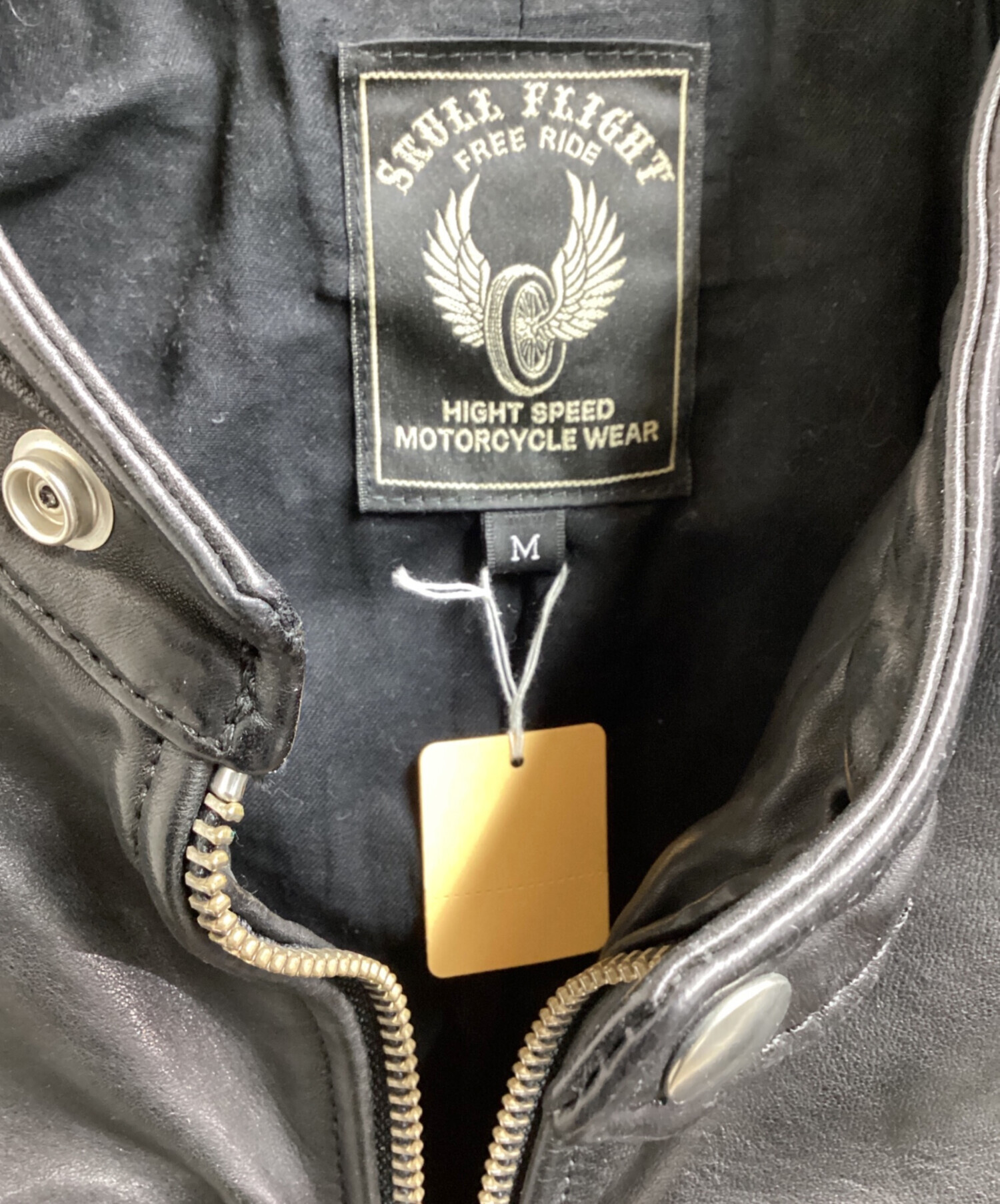 中古・古着通販】SKULL FLIGHT (スカルフライト) Leather Biker Jacket