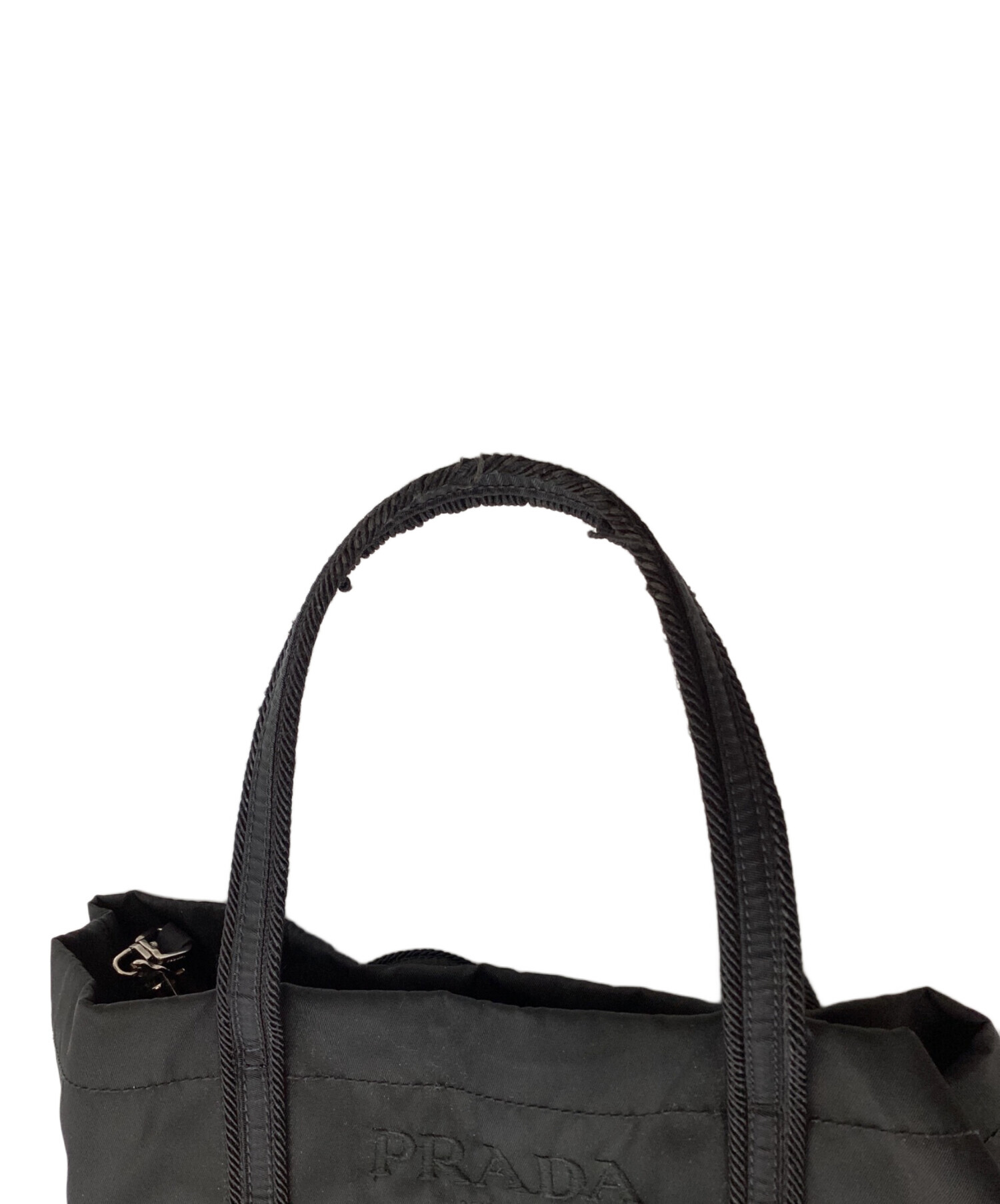 中古・古着通販】PRADA (プラダ) ナイロン刺繍ミニトートバッグ