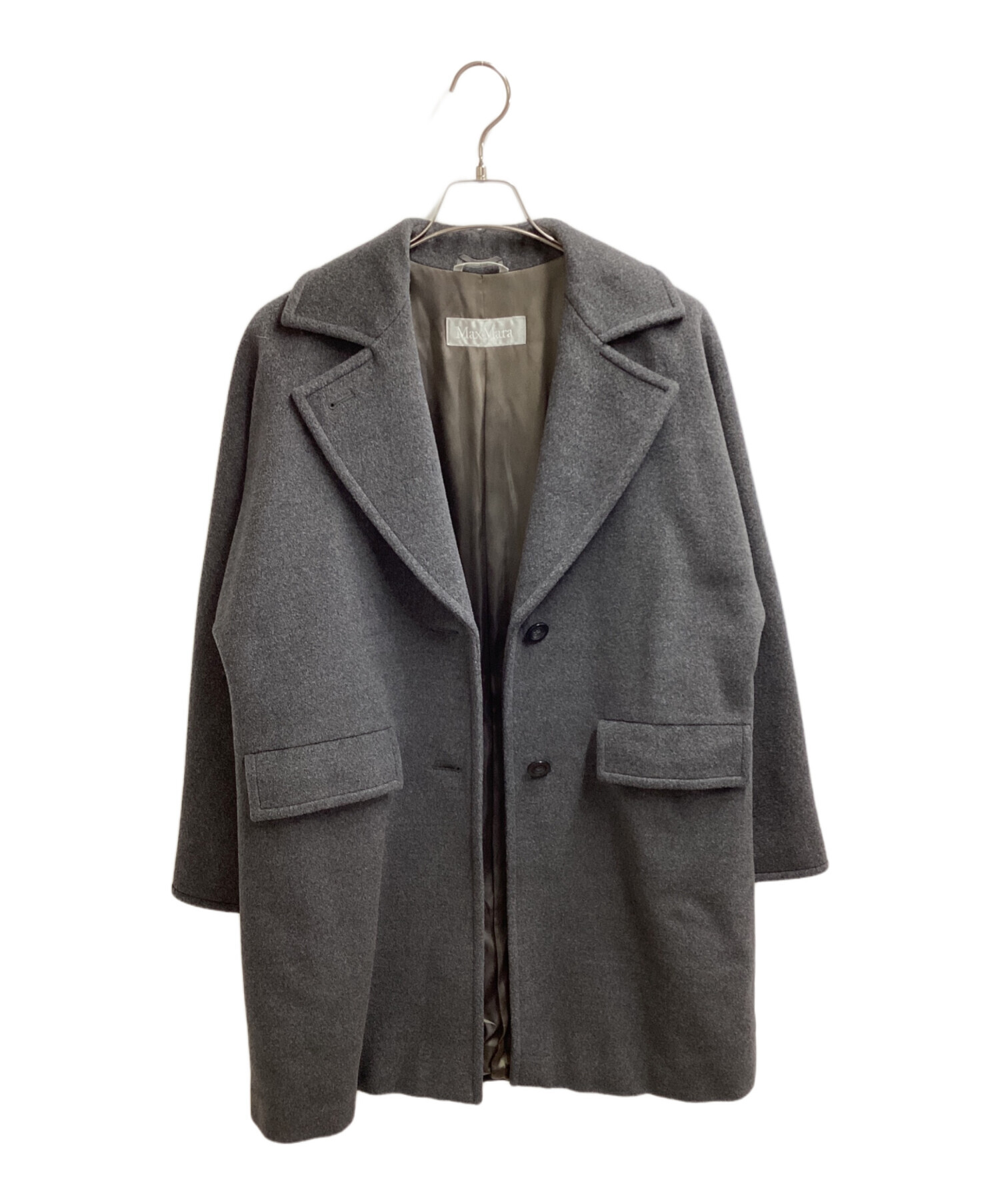 中古・古着通販】MaxMara (マックスマーラ) チェスターコート グレー