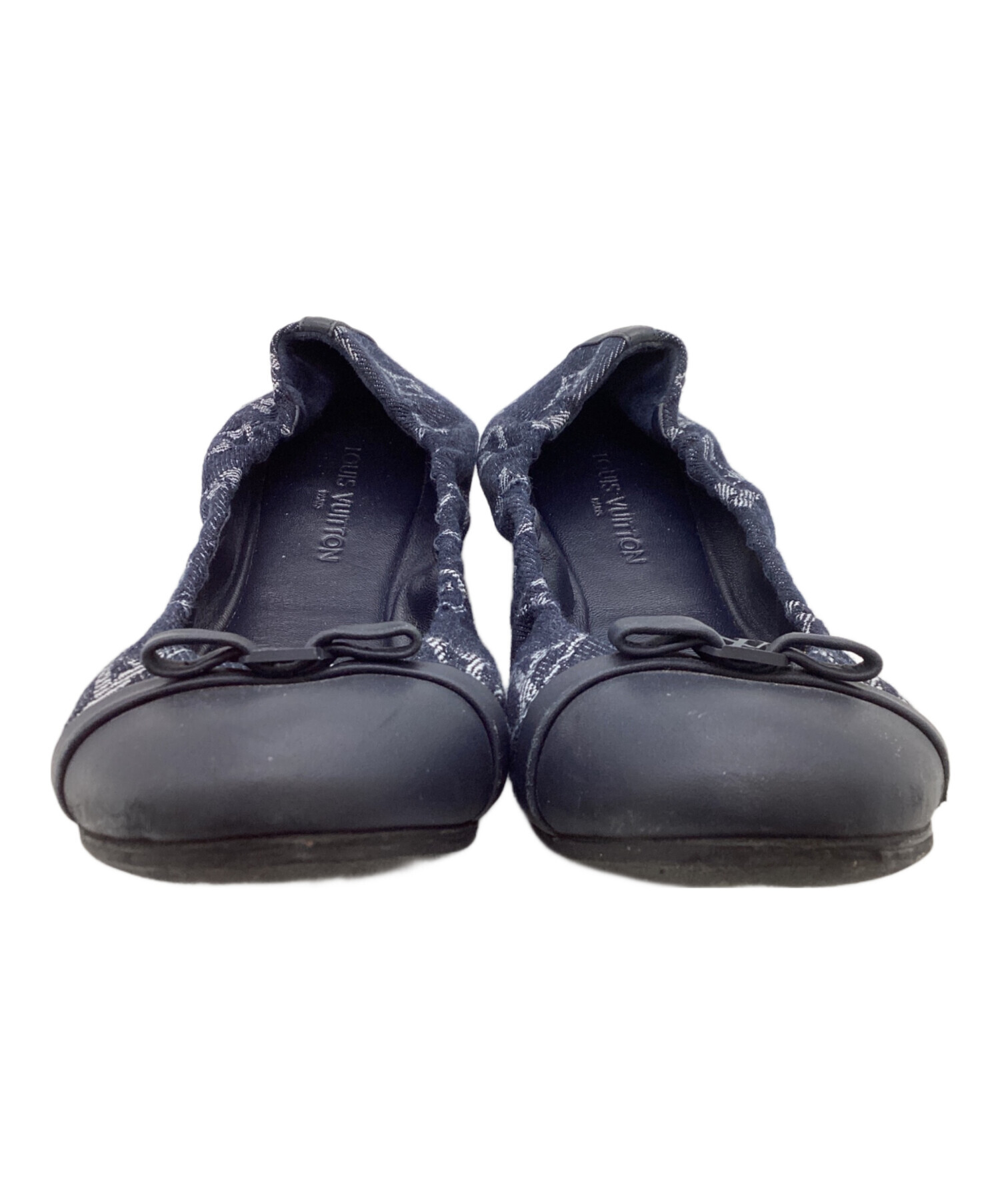 靴 Louis Vuitton Denim Ballet Shoes バレエ Louis Vuitton Denim Ballet Shoes ルイ・ヴィトン」がデニム