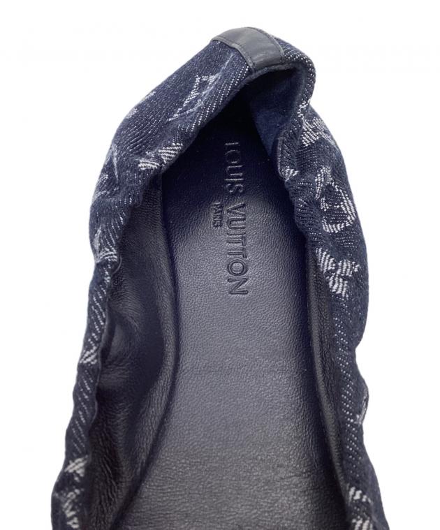 箱付き美品 ルイヴィトン ジャガード デニム モノグラム バレエシューズ 中古・古着通販】LOUIS VUITTON (ルイ ヴィトン) モノグラムデニム