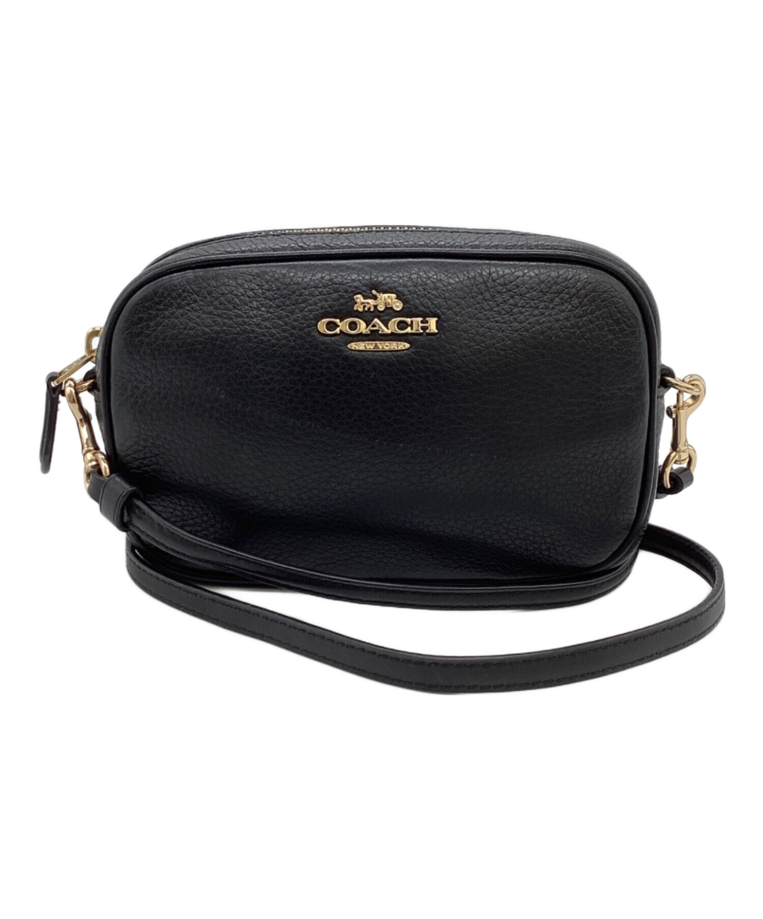 美品中古 COACH(コーチ) ポーチ F56748 ☆PVC/レザー☆化粧ポーチ/定番 