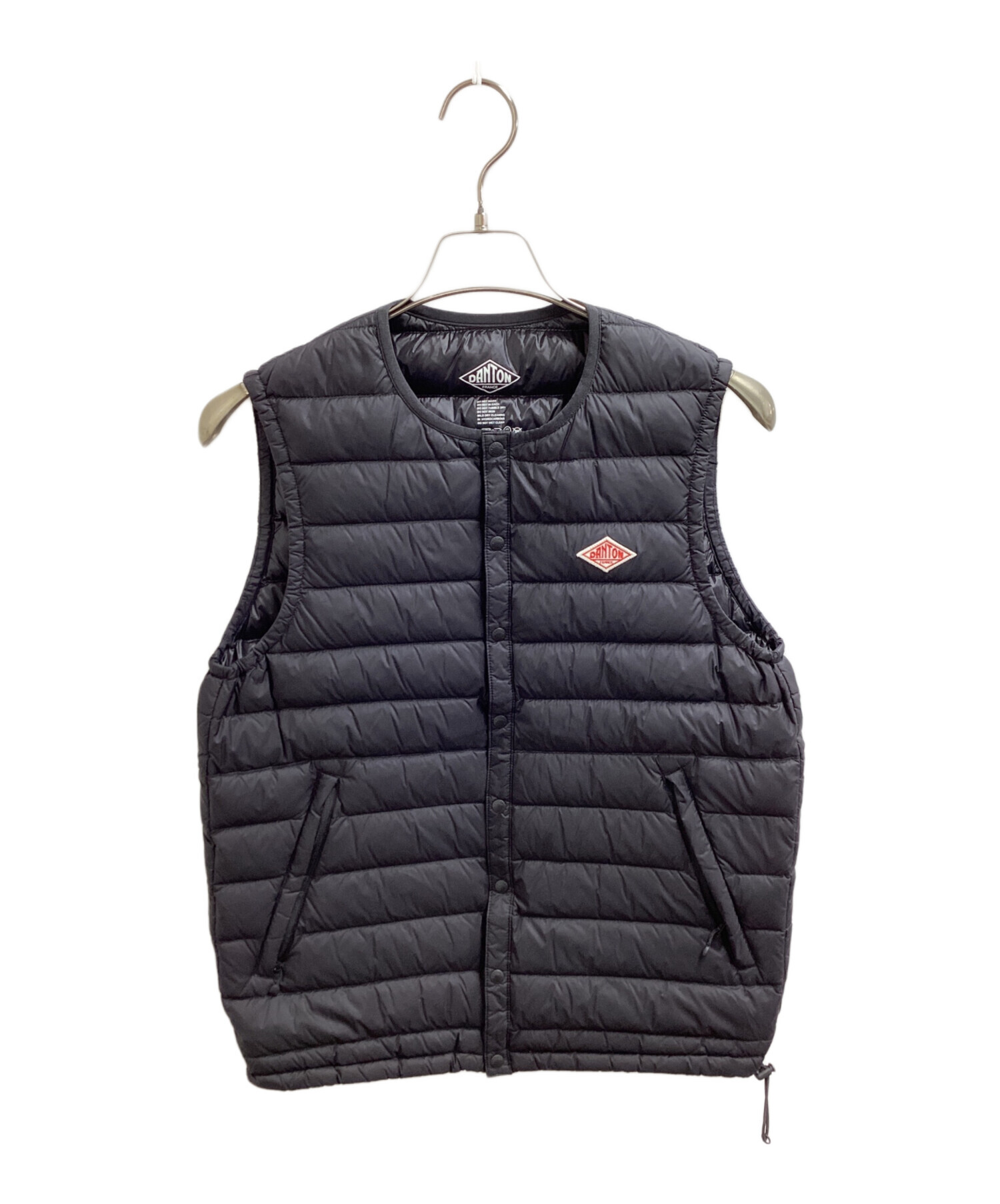 ダントン　インナーダウン　クルーネック　ベスト　JD-8752 ブラック 中古・古着通販】DANTON (ダントン) CREWNECK INNER DOWN VEST