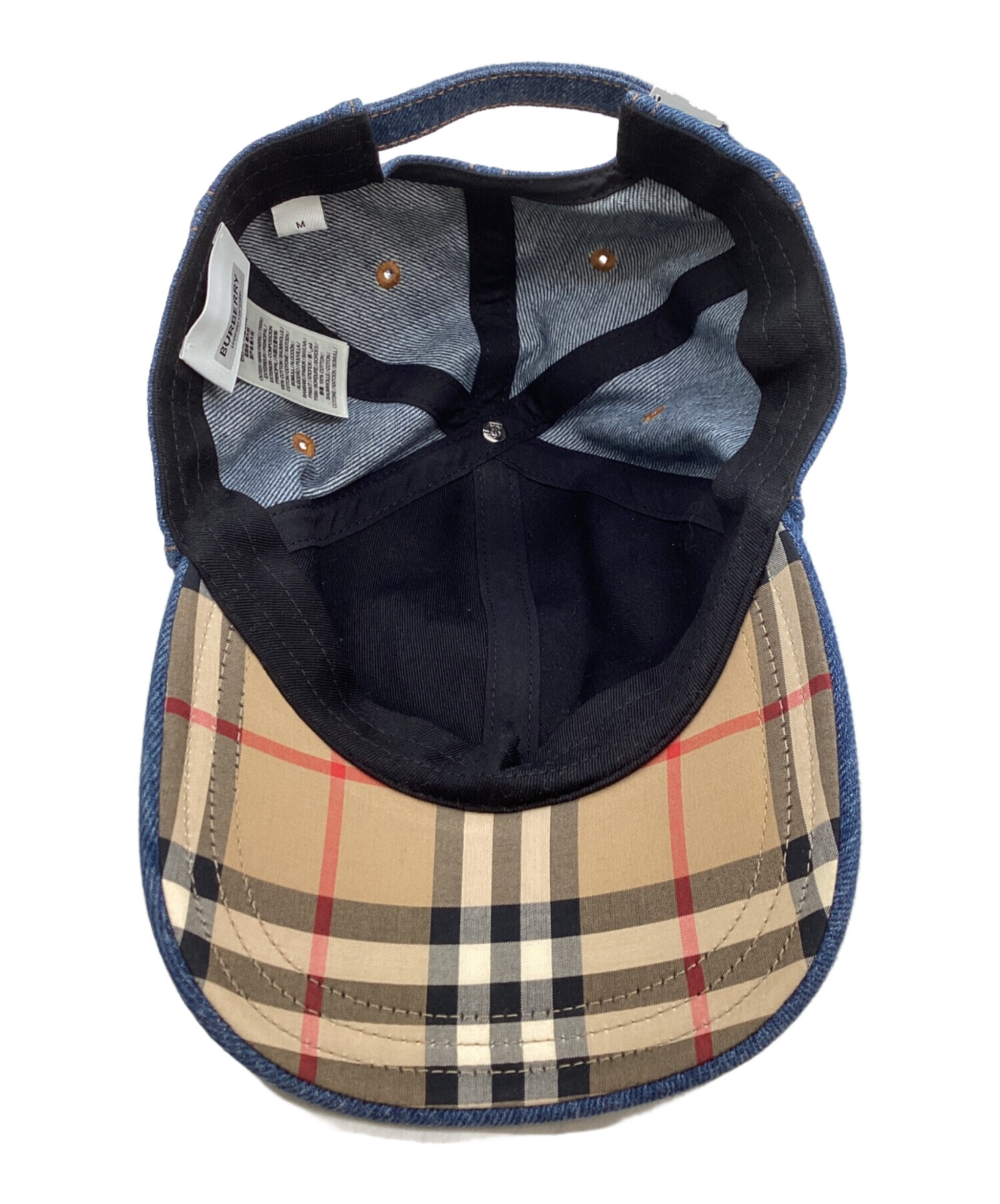 中古・古着通販】BURBERRY (バーバリー) ロゴ刺繍 デニムベースボール