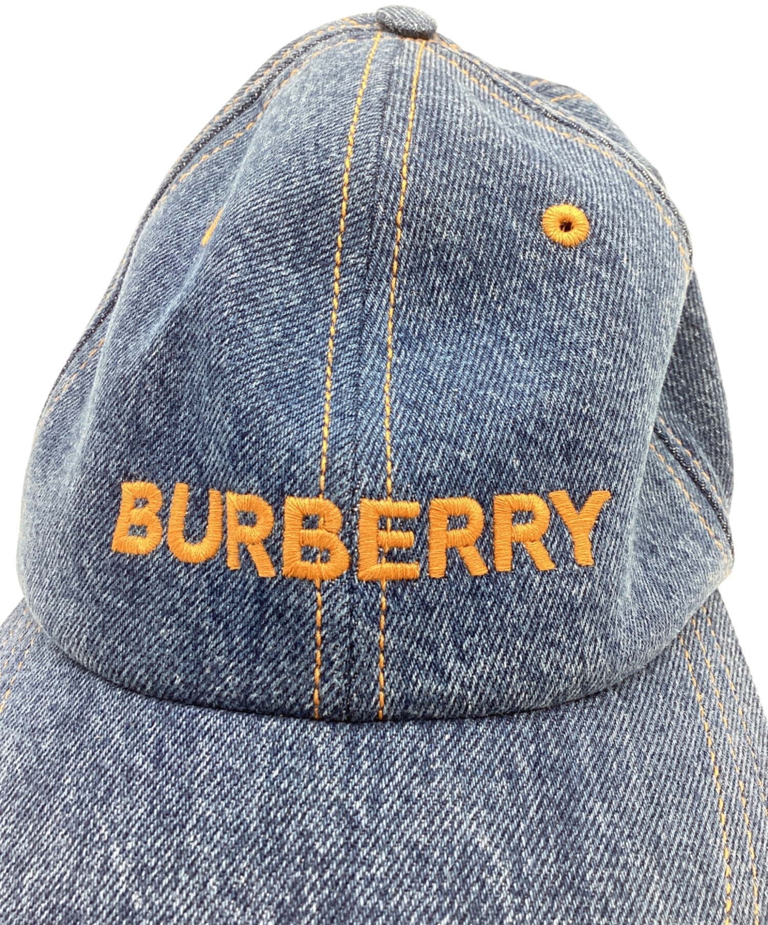 中古・古着通販】BURBERRY (バーバリー) ロゴ刺繍 デニムベースボール