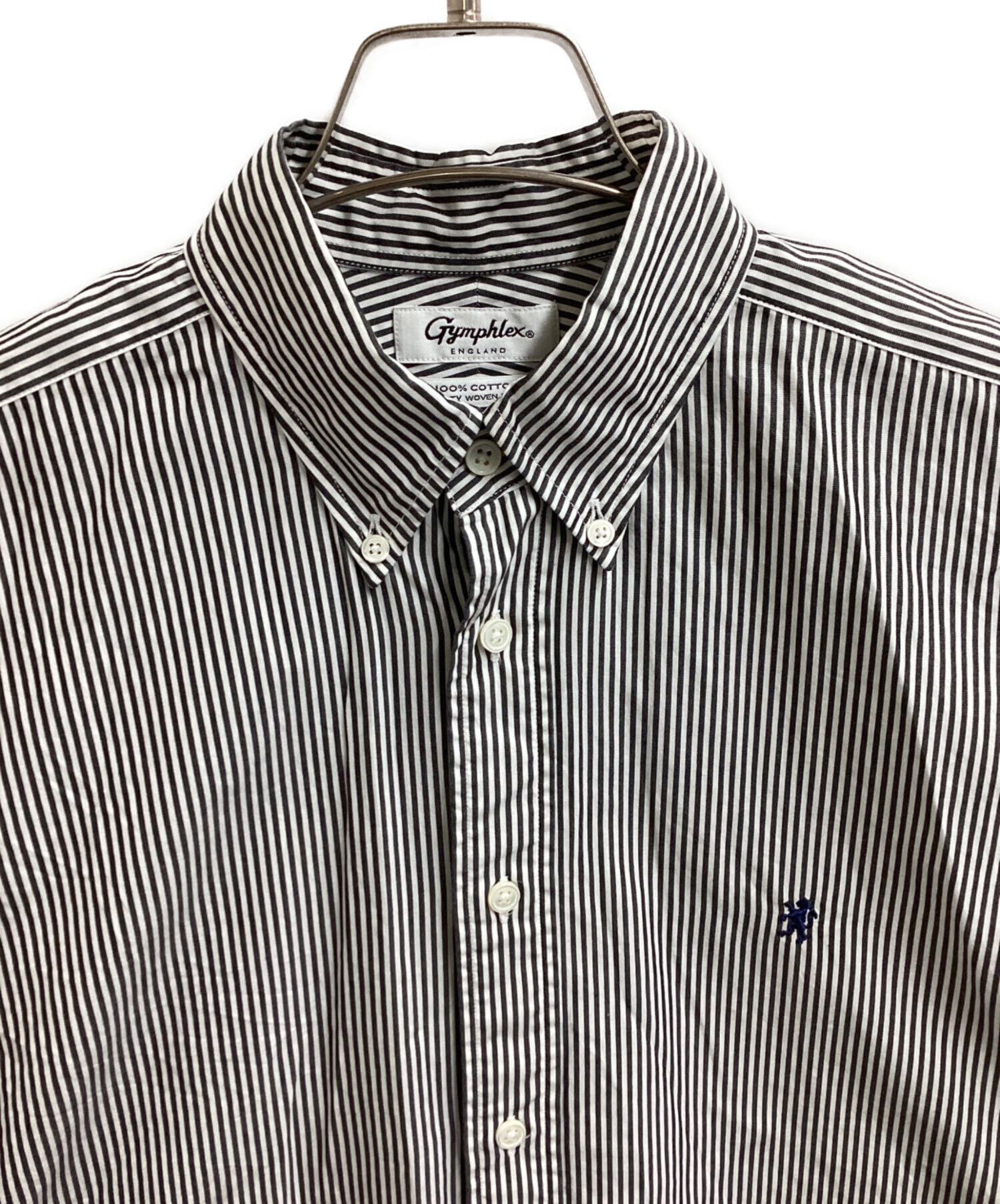 中古・古着通販】Gymphlex (ジムフレックス) COTTON STRIPE SHIRT / GY 