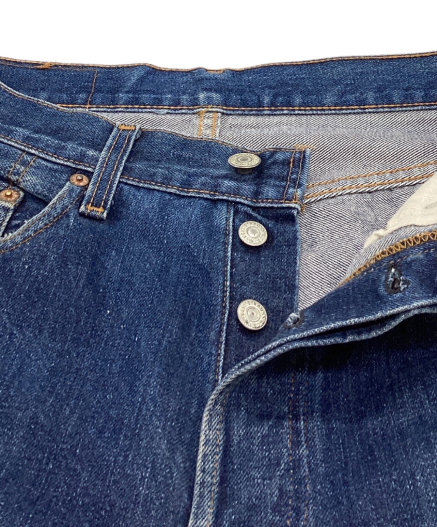 美品 サイズ L40 バレンシア製 555ボタン 濃紺　2nd 中古・古着通販】LEVI'S (リーバイス) セルビッチデニムパンツ