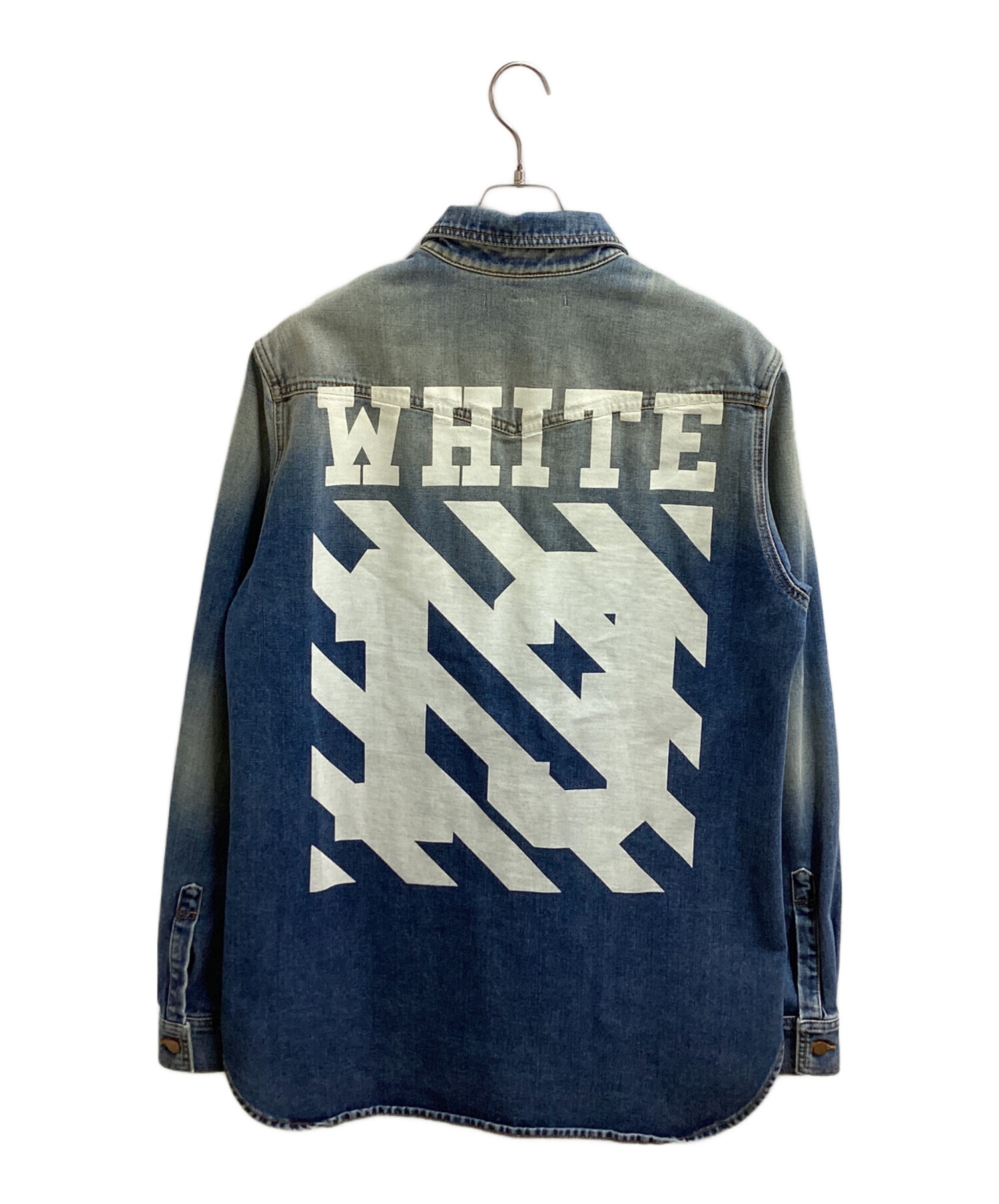 中古・古着通販】OFFWHITE (オフホワイト) バッグロゴデニムシャツ